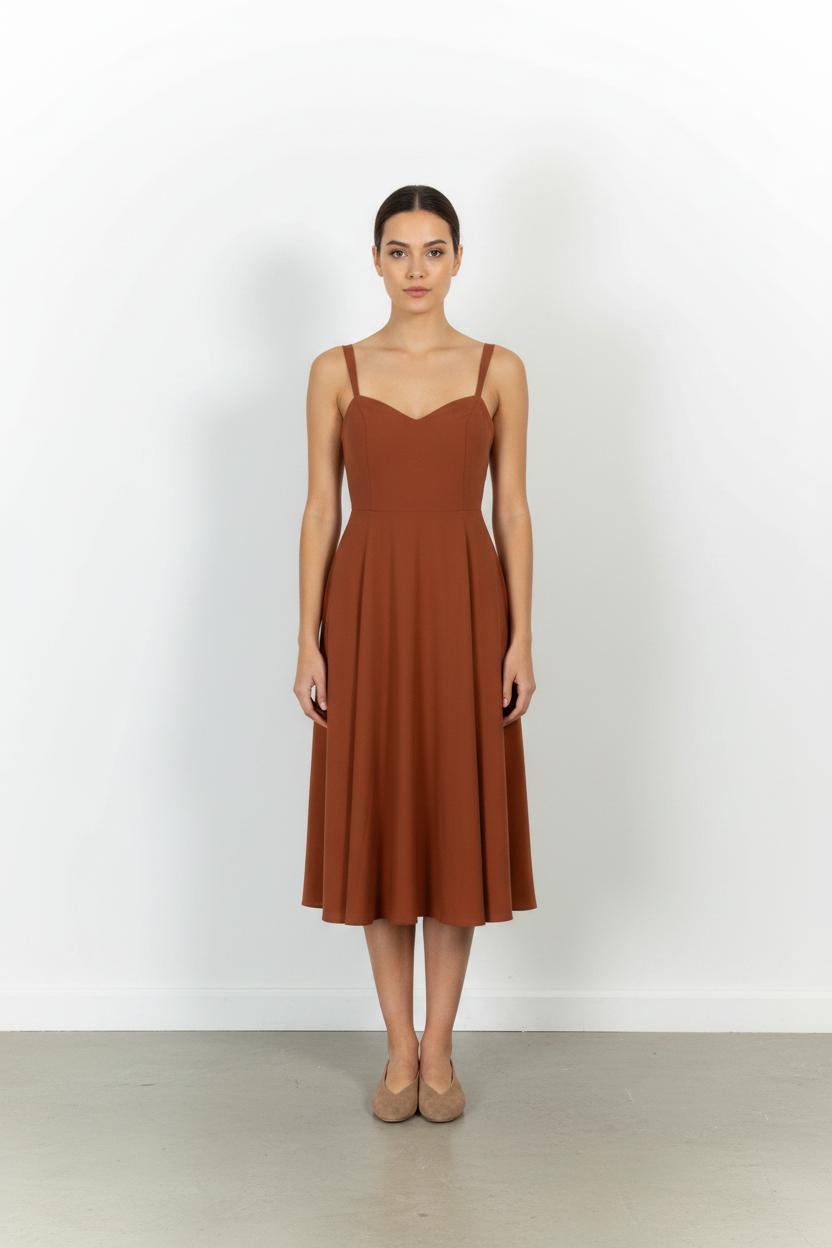 Long dress MAISON LEMOINE - Seconde main Brown