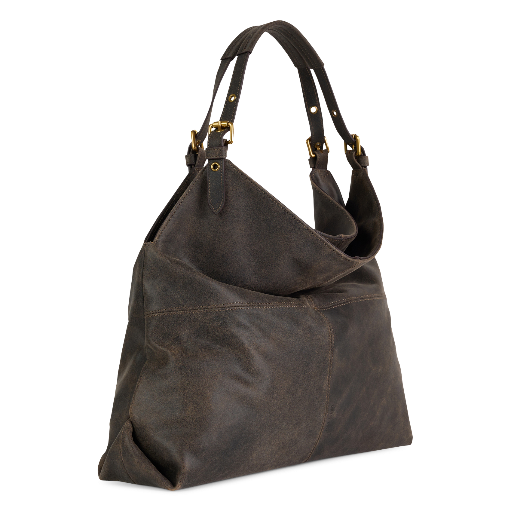 Schultertasche aus Leder NAT & NIN Braun