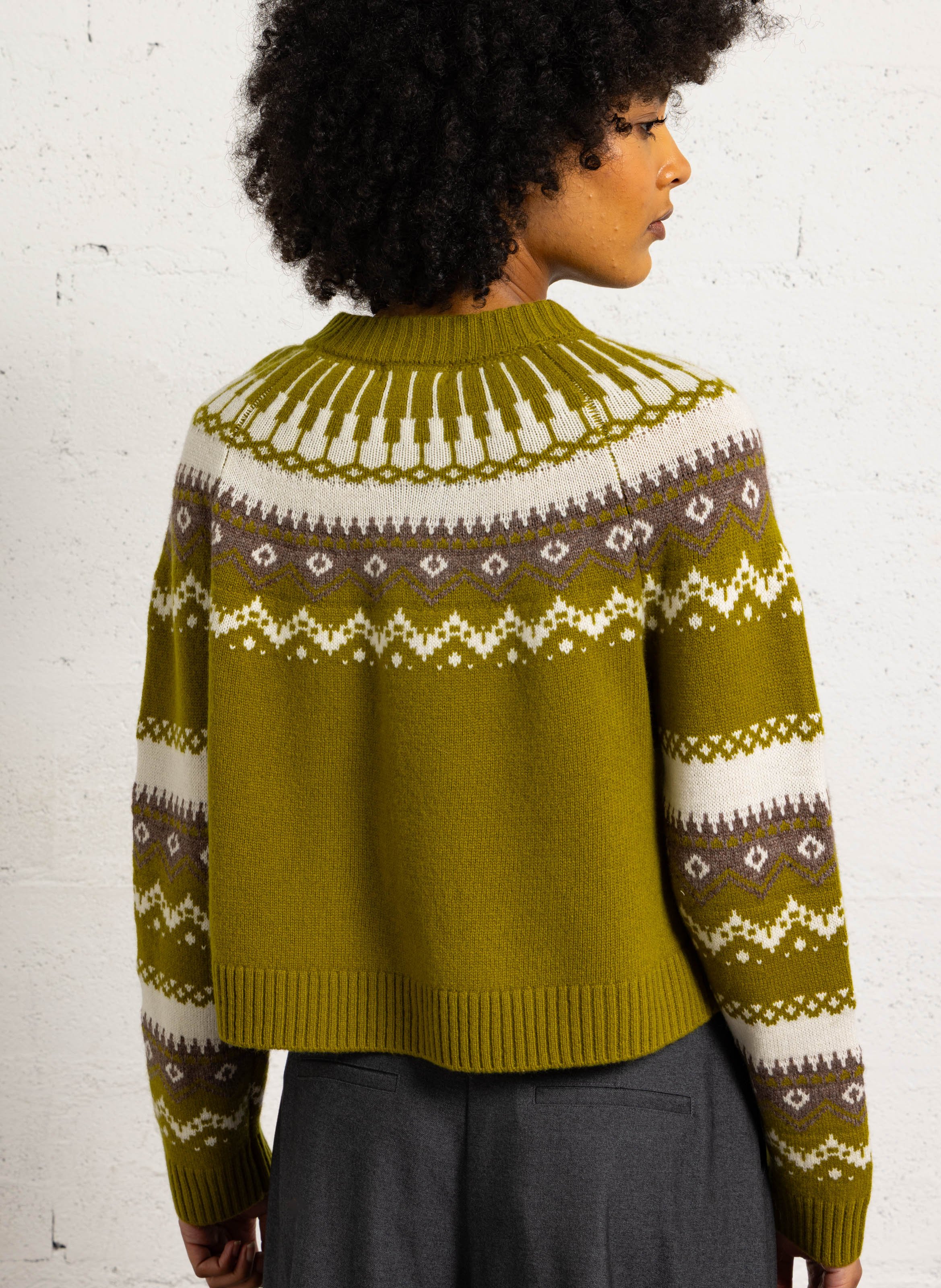 Gilet oversize en laine mélangée SUNCOO Vert