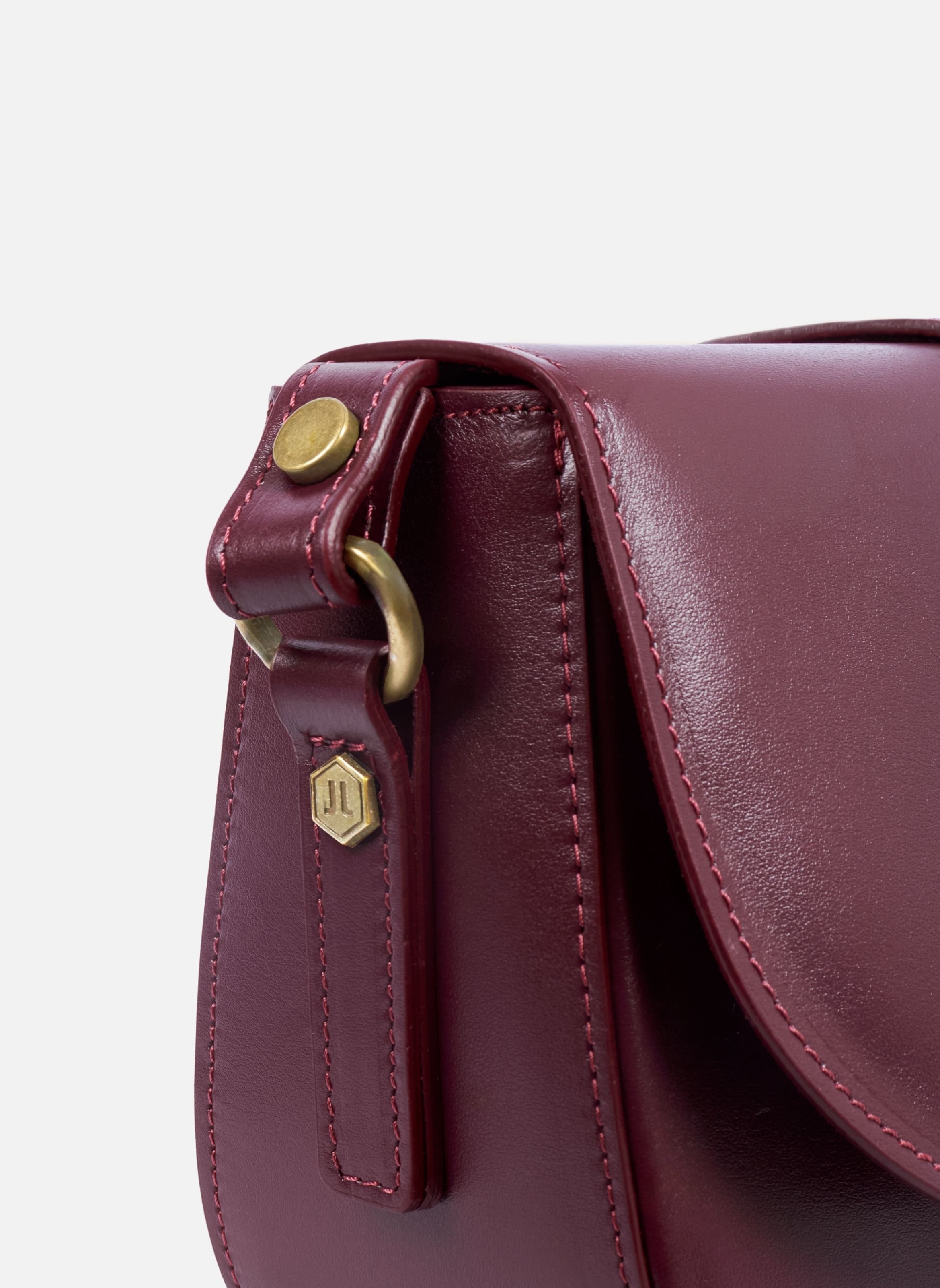 Leather bag with buckle | Red JULES & JENN Women