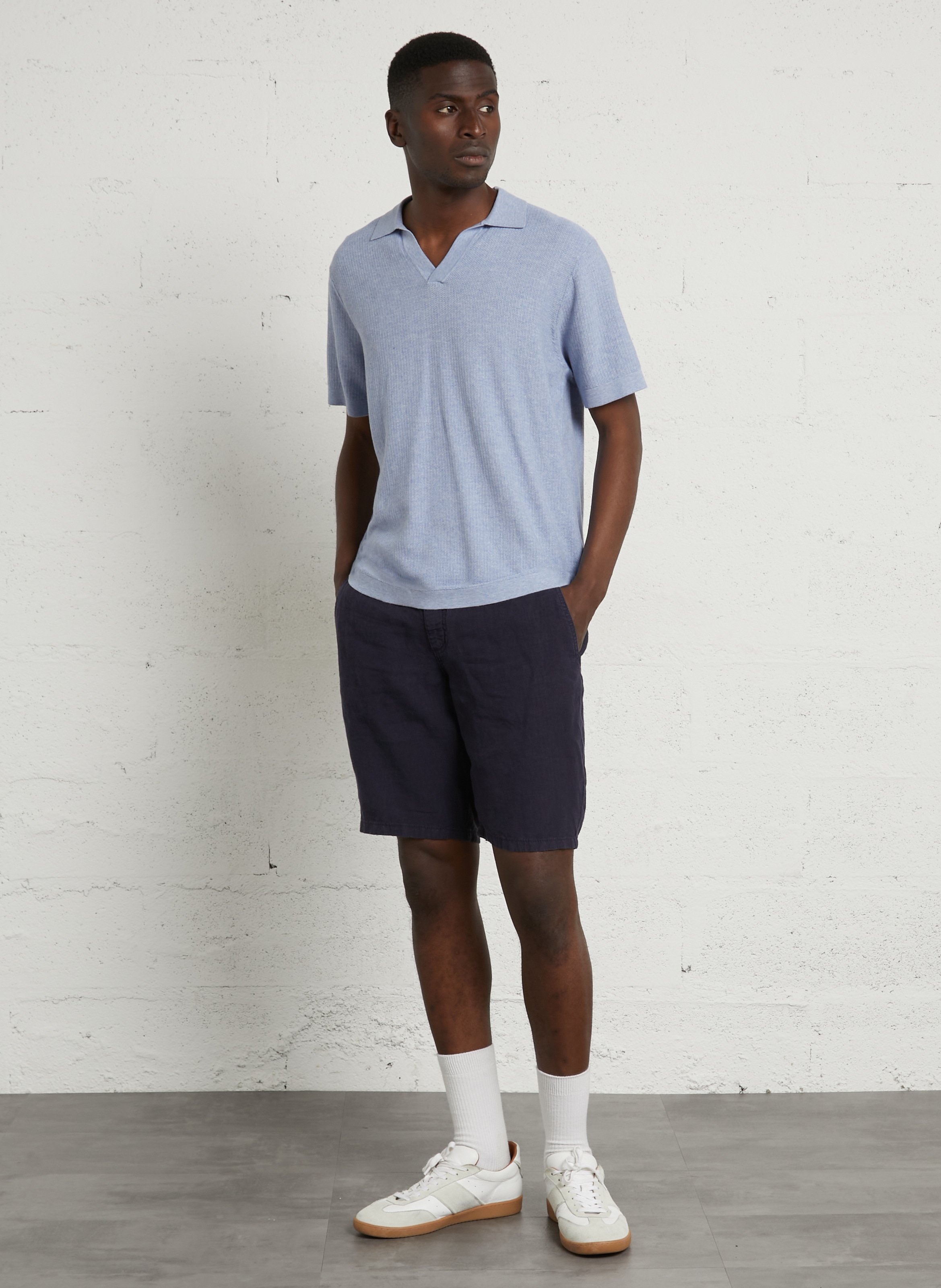 Recht, linnen short CHEVIGNON Blauw