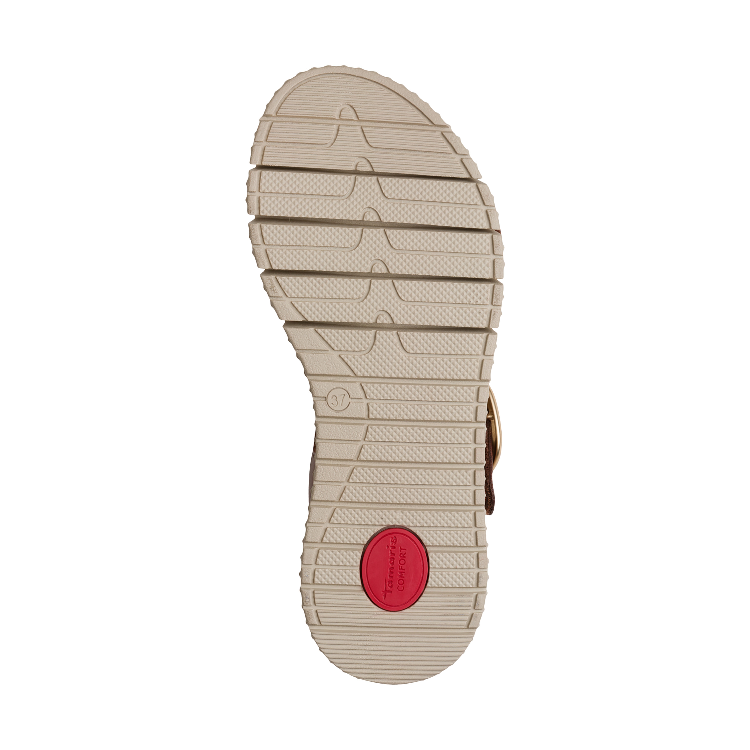 Leather comfort wedge sandals | Brown TAMARIS Women