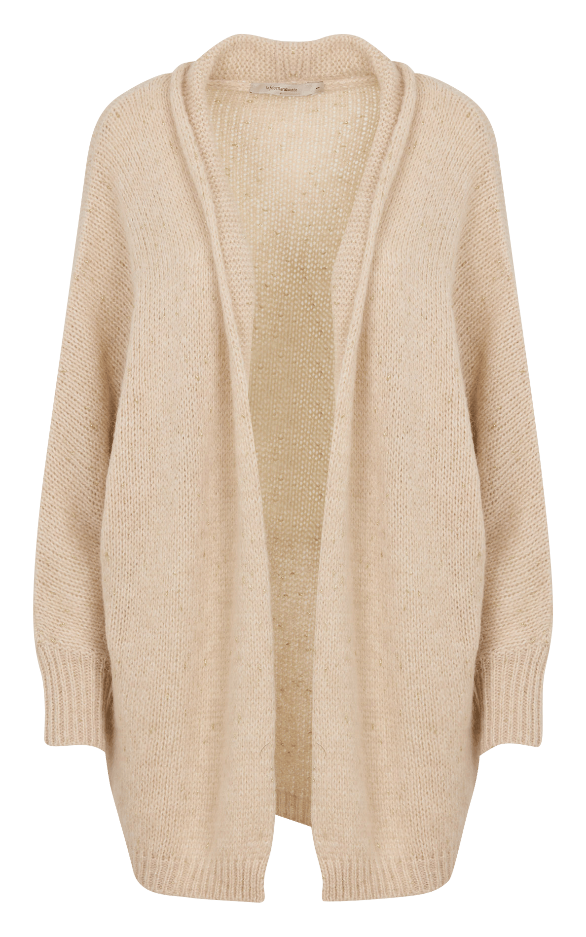 Mid-length iridescent knit vest LA FEE MARABOUTEE