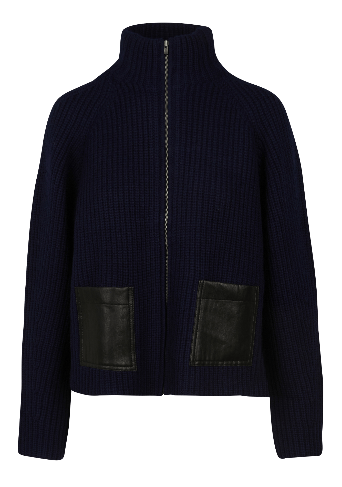 Straight wool cardigan MAJESTIC FILATURES Blue