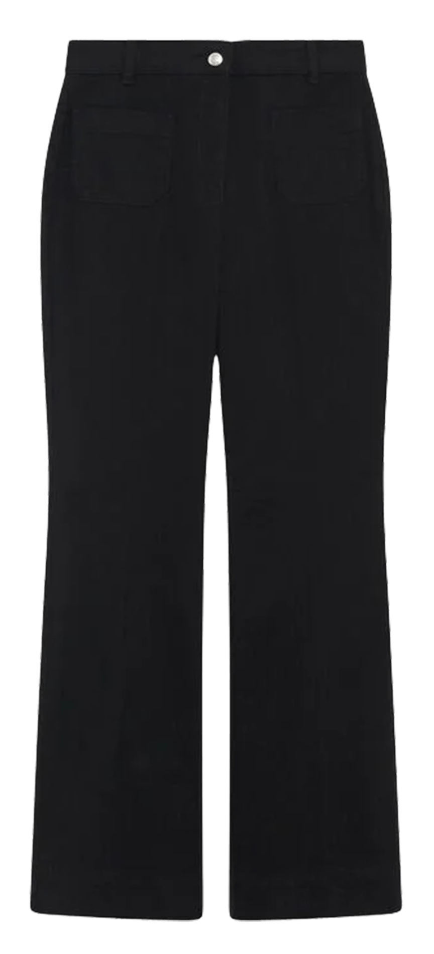Pantalon droit taille haute uni CAROLL Schwarz