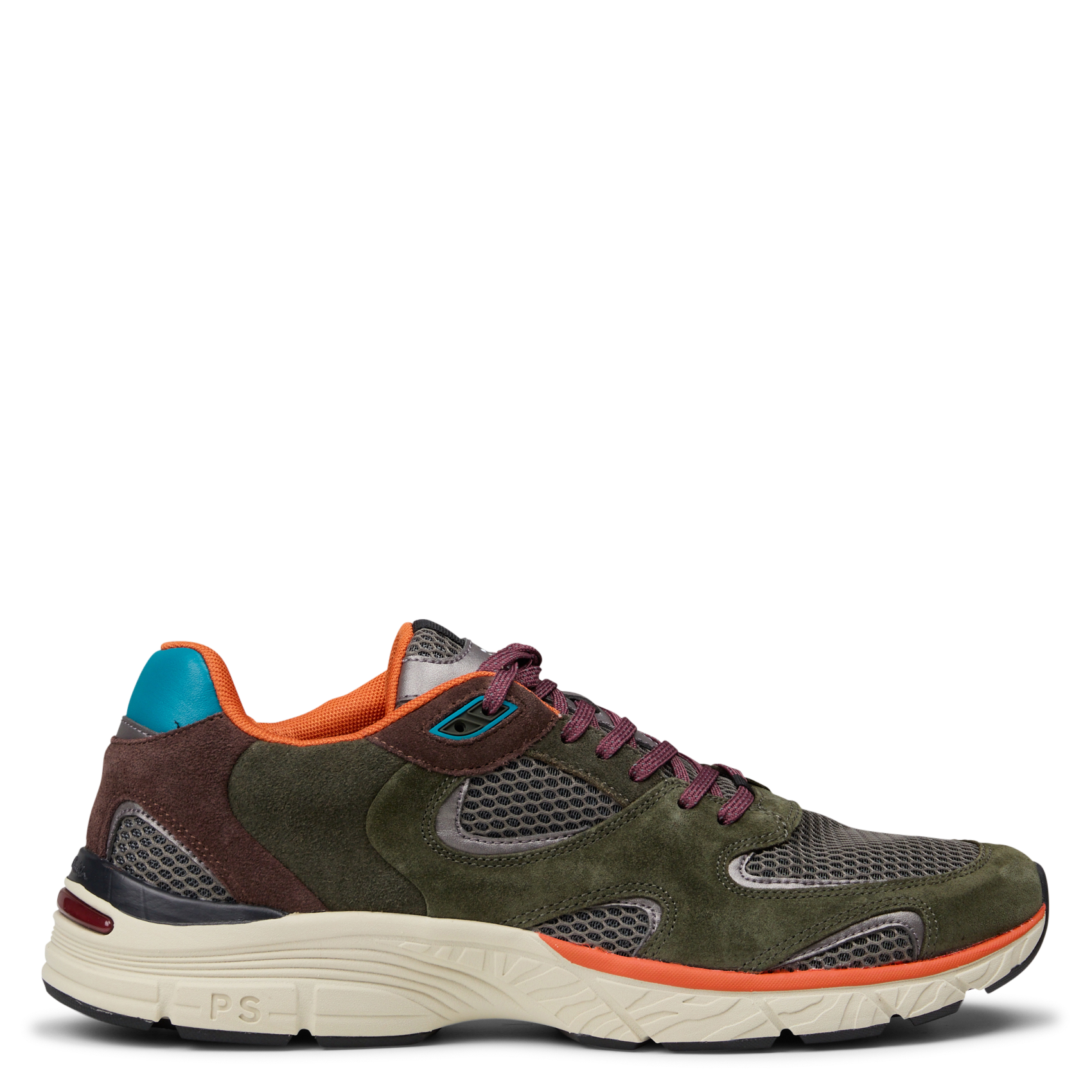 Lage sneakers van gemengd leer PAUL SMITH Kaki