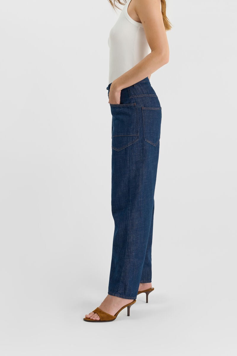Loose-fit zip jeans LE TEMPS DES CERISES Blue