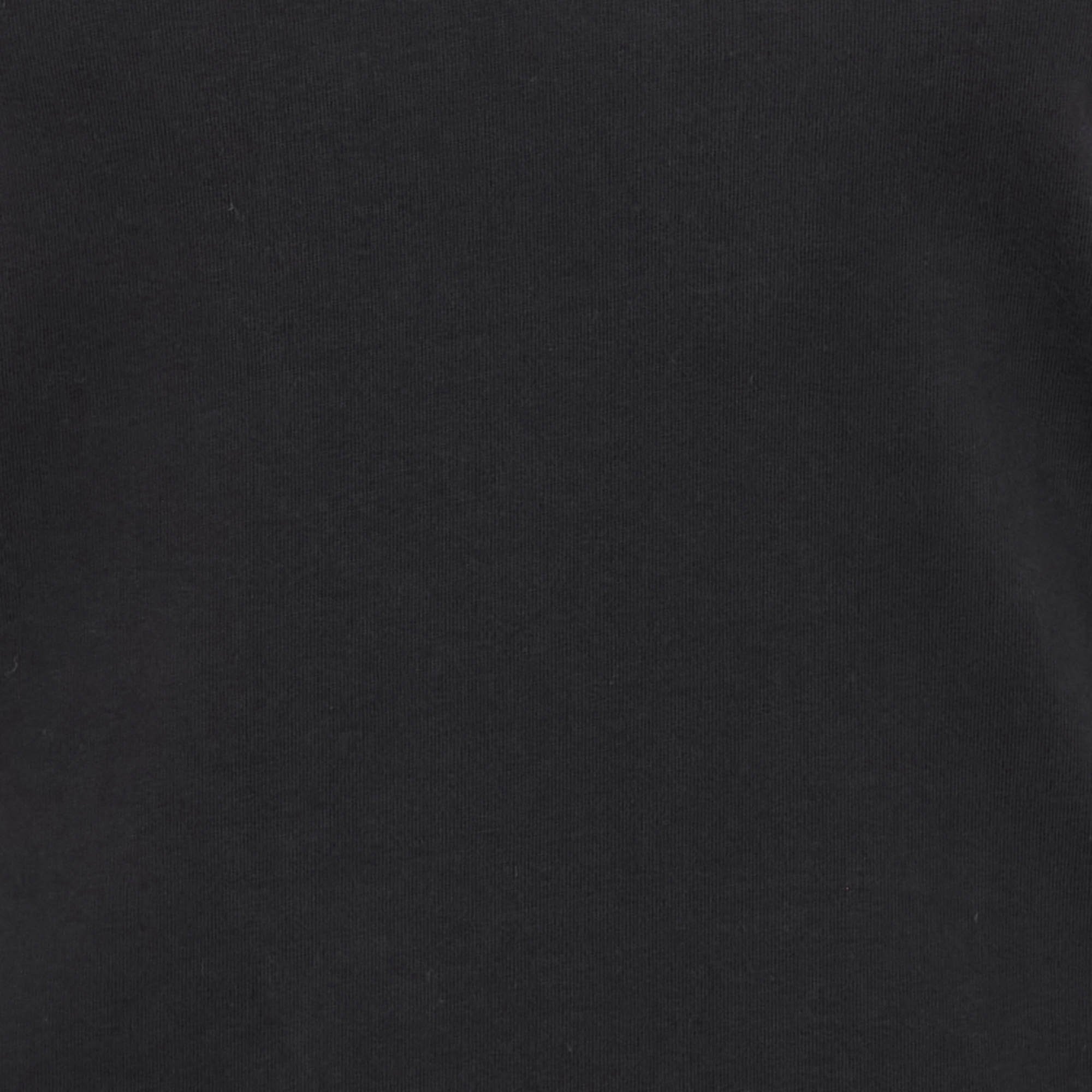 Long-sleeved round-neck cotton T-shirt MAJESTIC FILATURES Black