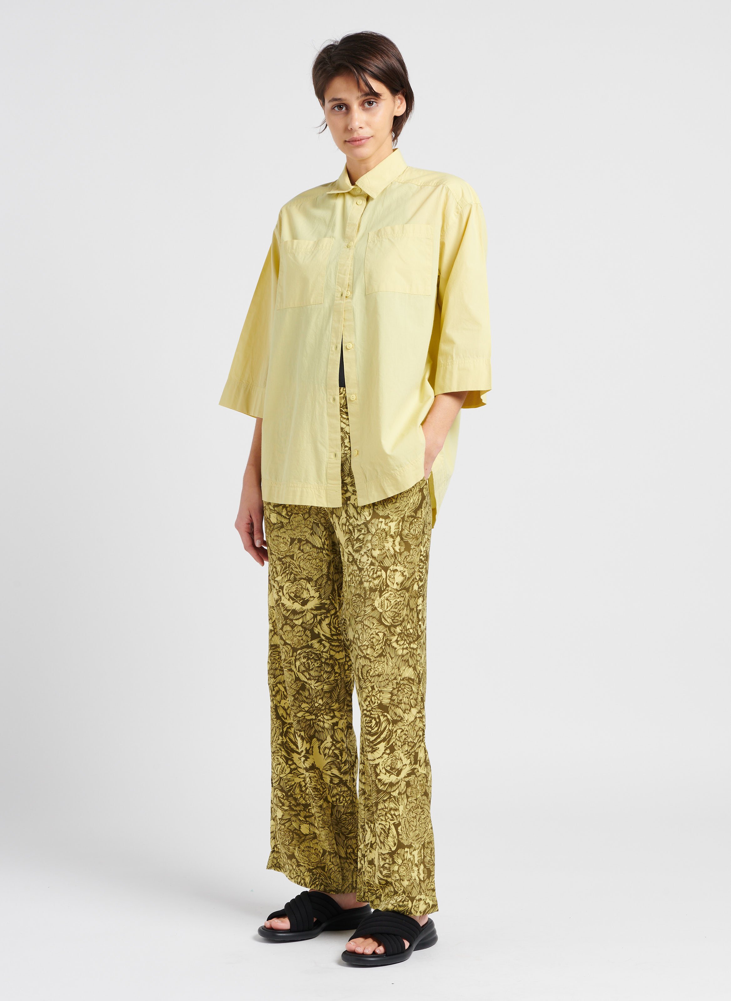 Chemise col classique en coton MOSS COPENHAGEN Jaune