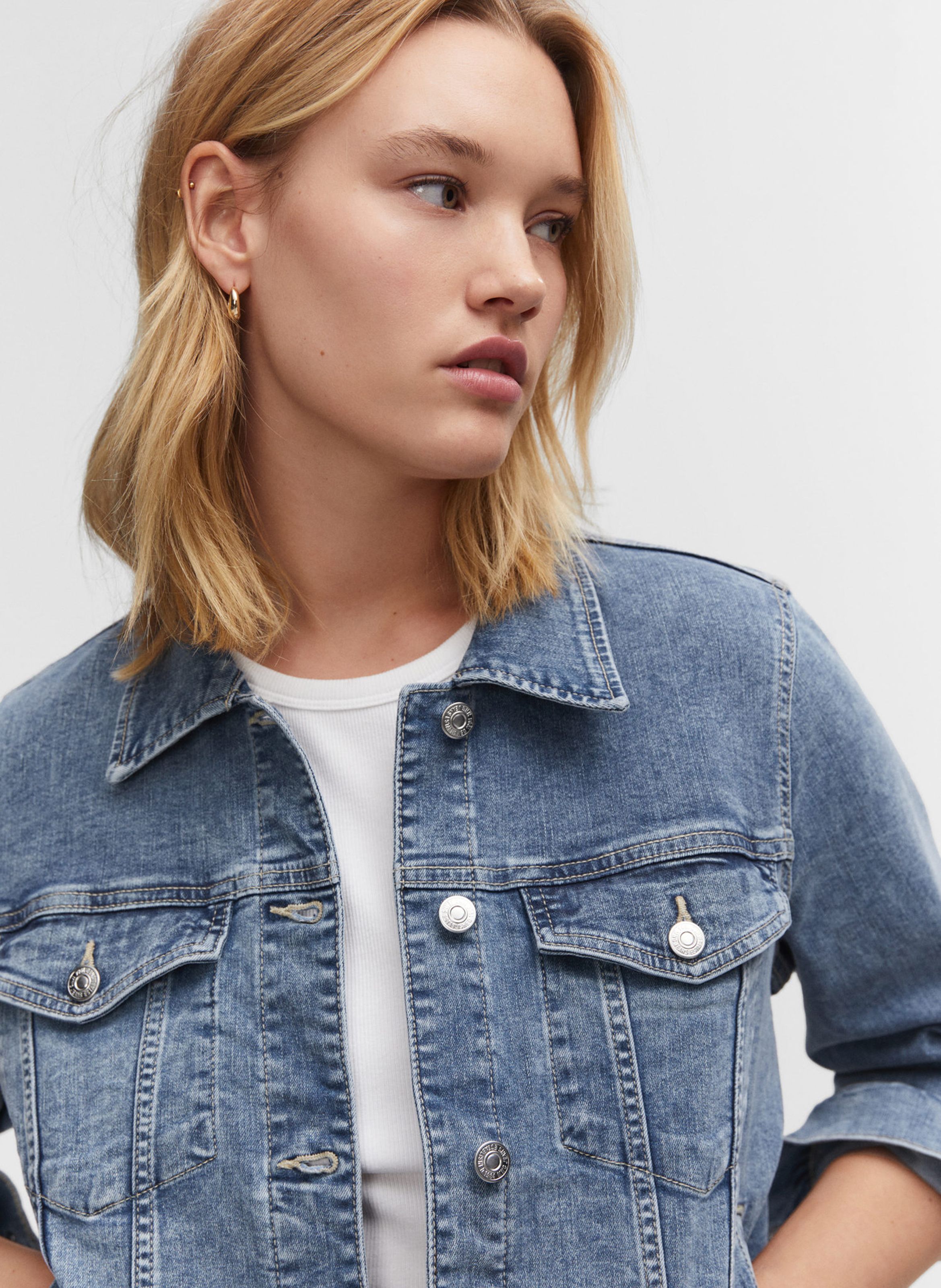 Mango veste jean hot sale