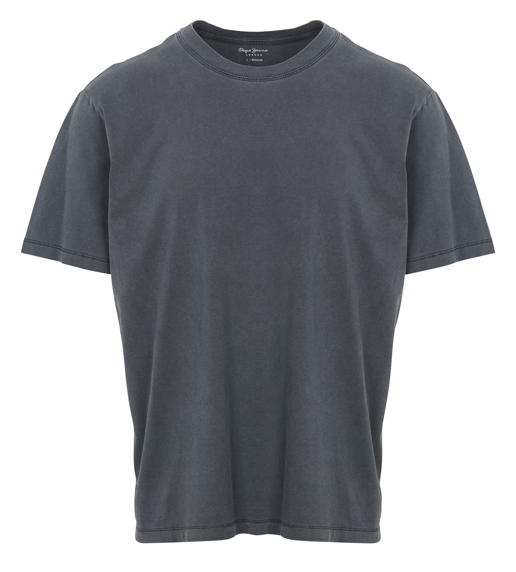 Recht, katoenen T-shirt met ronde hals PEPE JEANS Zwart