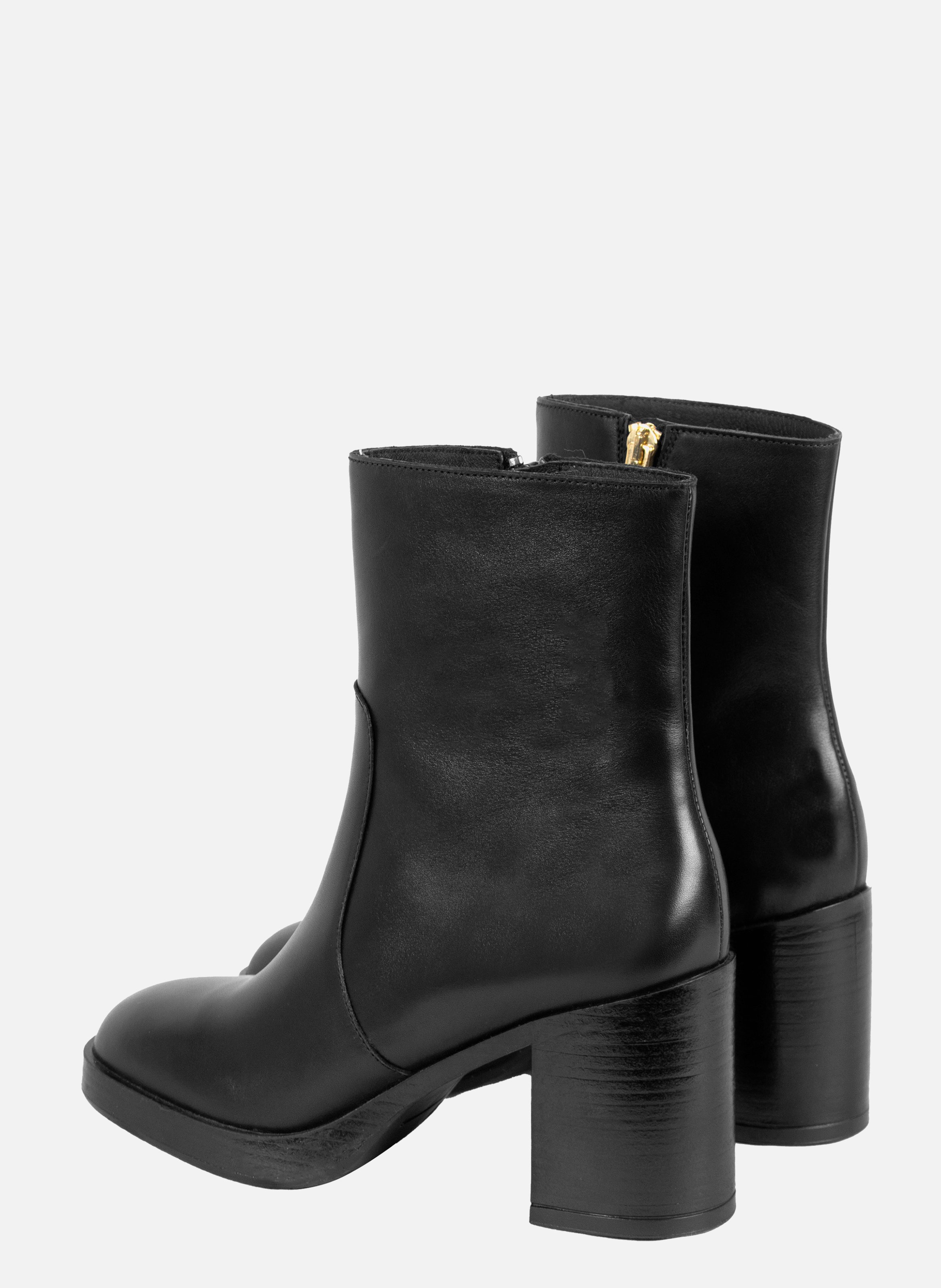 Platform leather ankle boots JULES & JENN Black