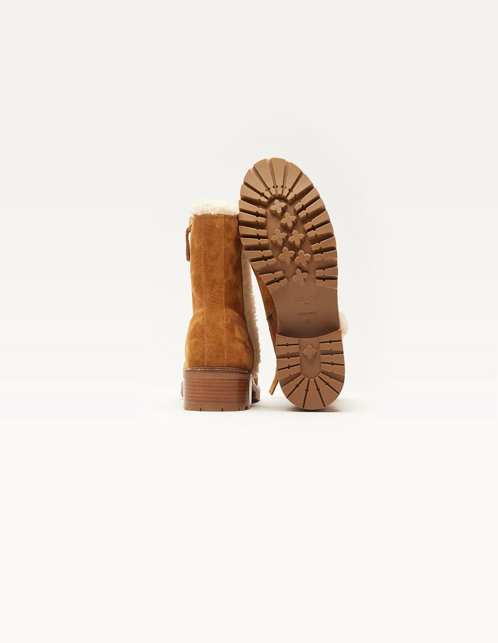 Suede fur-lined boots ODAJE EX. M.MOUSTACHE Brown