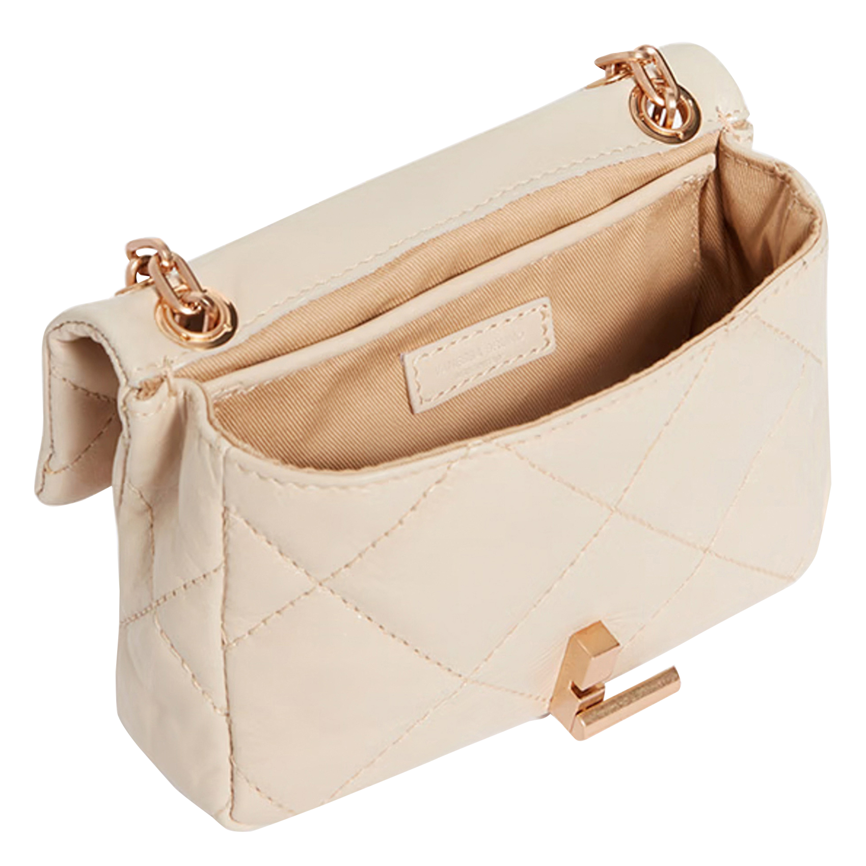 Gesteppte Umhängetasche aus Leder VANESSA BRUNO Beige