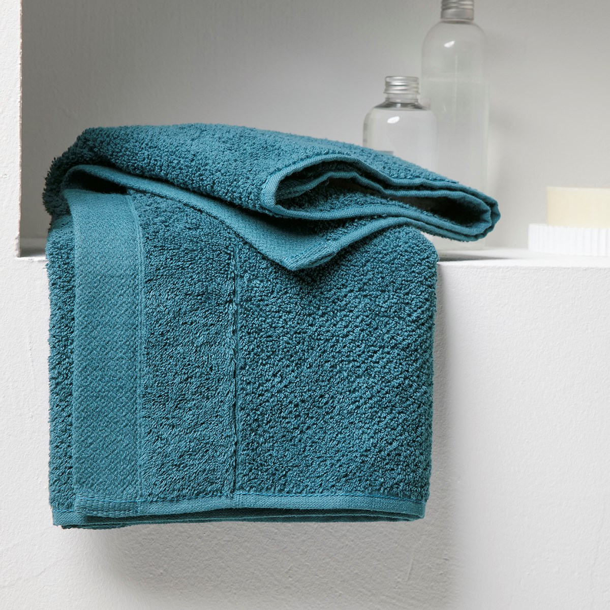 Solid color cotton bath towel TODAY LINGE DE MAISON Blue