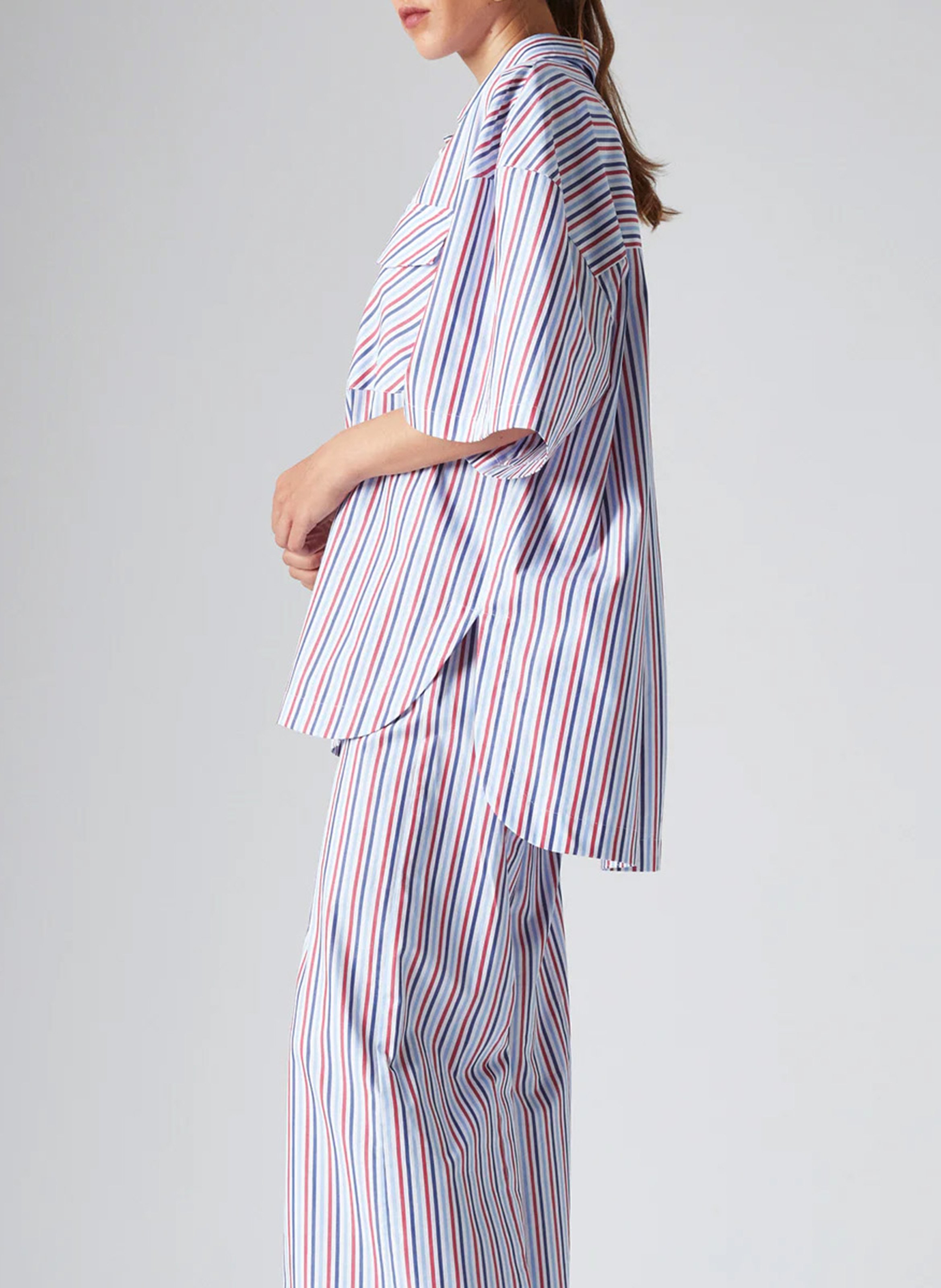 Chemise col classique manches contrastantes en coton THE LABEL EDITION Multicolored