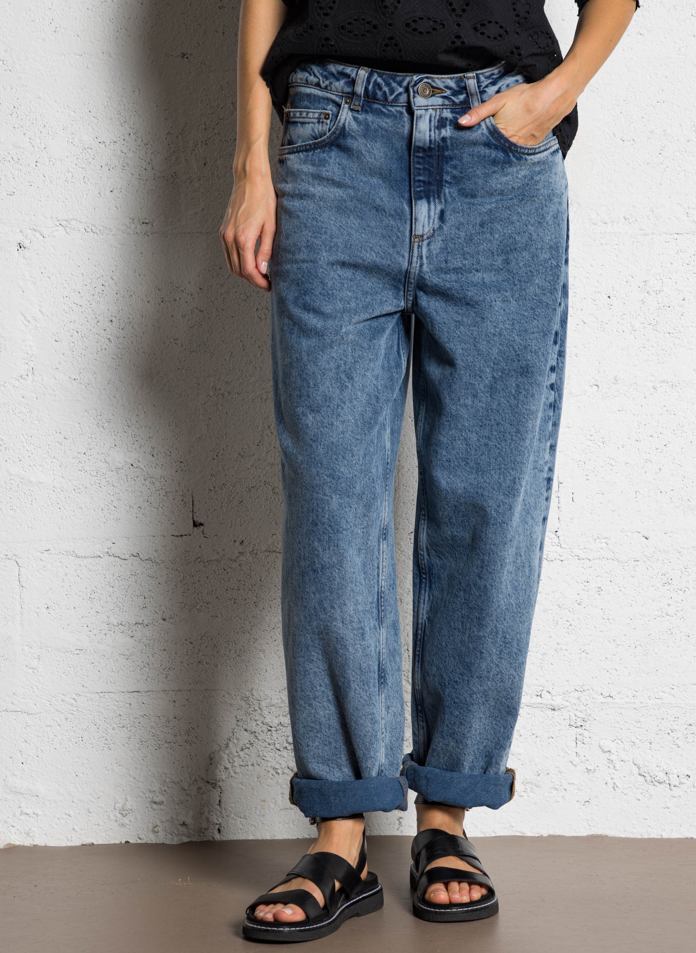 Ballonjeans aus Baumwolle AMERICAN VINTAGE Blau