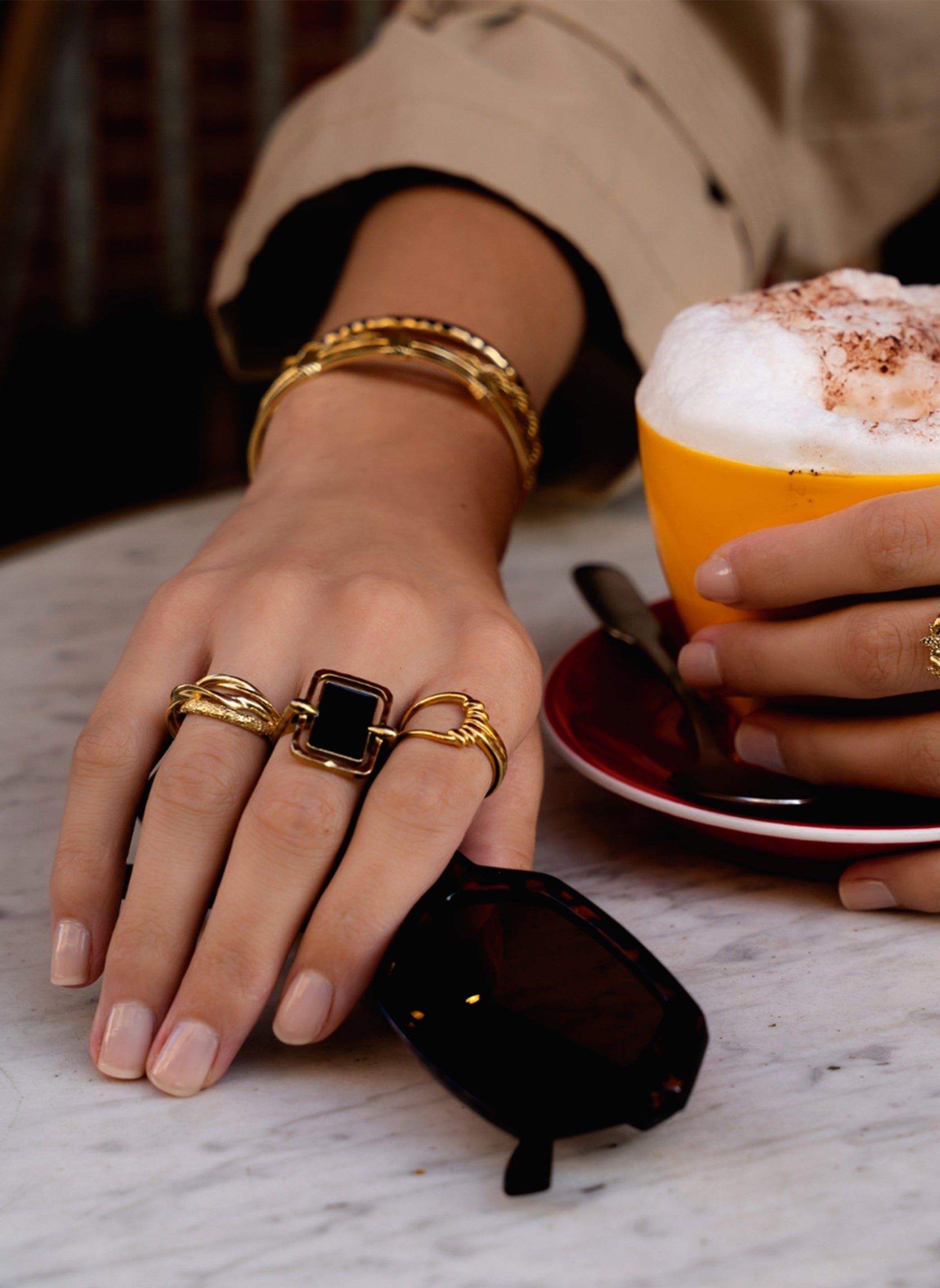 Wide ring Bella AEC Paris Golden