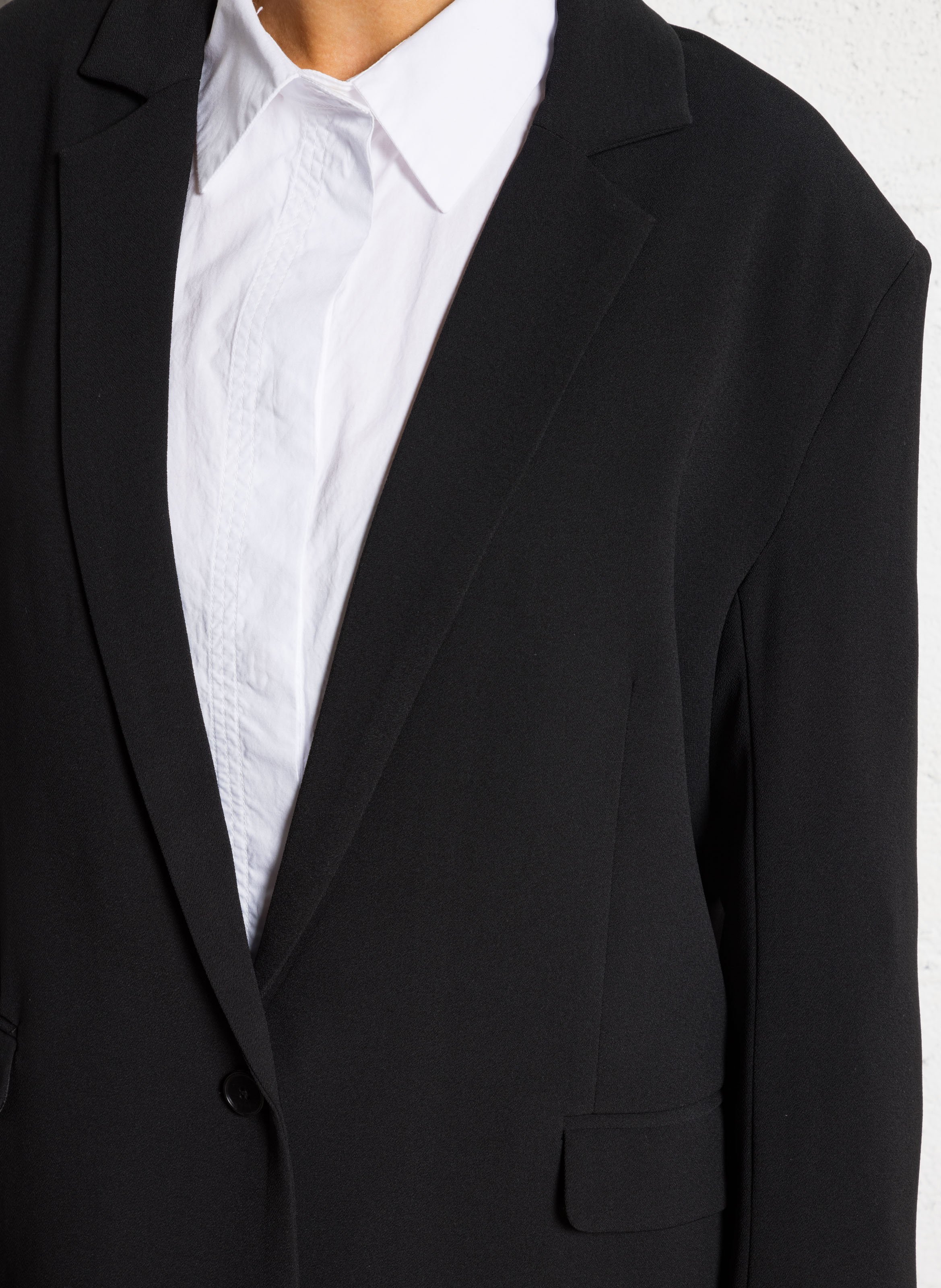 Straight blazer jacket Black