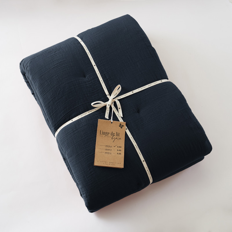 Edredon ou bout de lit en gaze de coton Multicolore