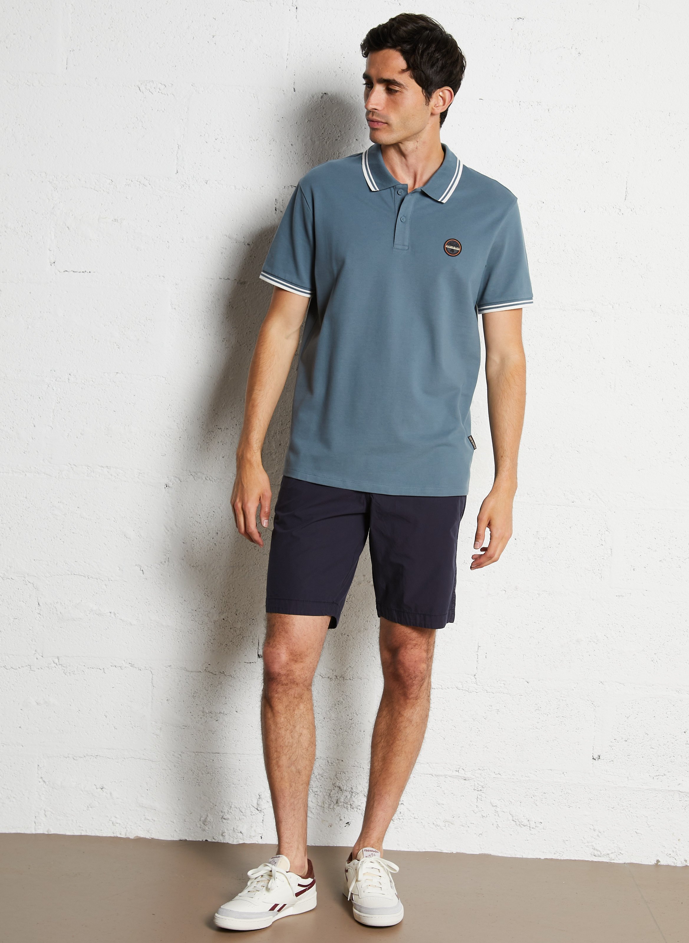 Straight cotton shorts NAPAPIJRI Blue