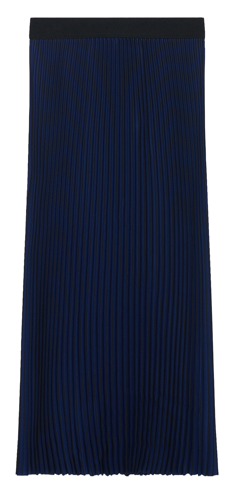 Jupe droite plissée CAROLL Bleu