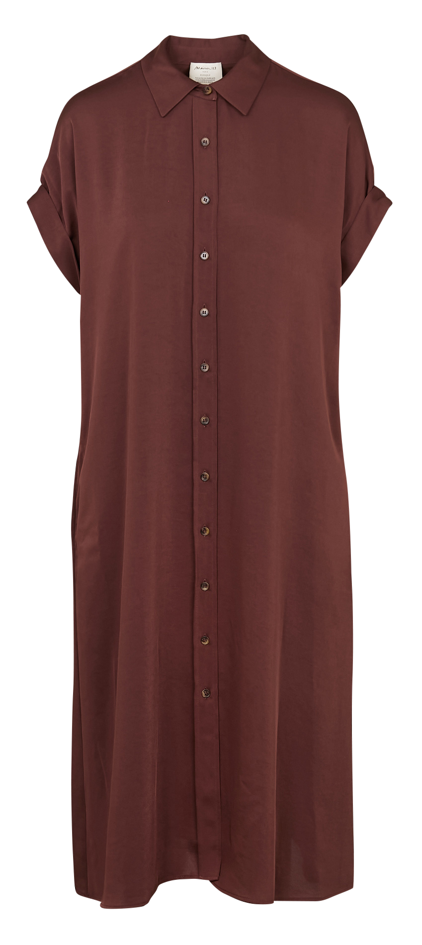 Midi dress with shirt collar MAISON 123 Brown