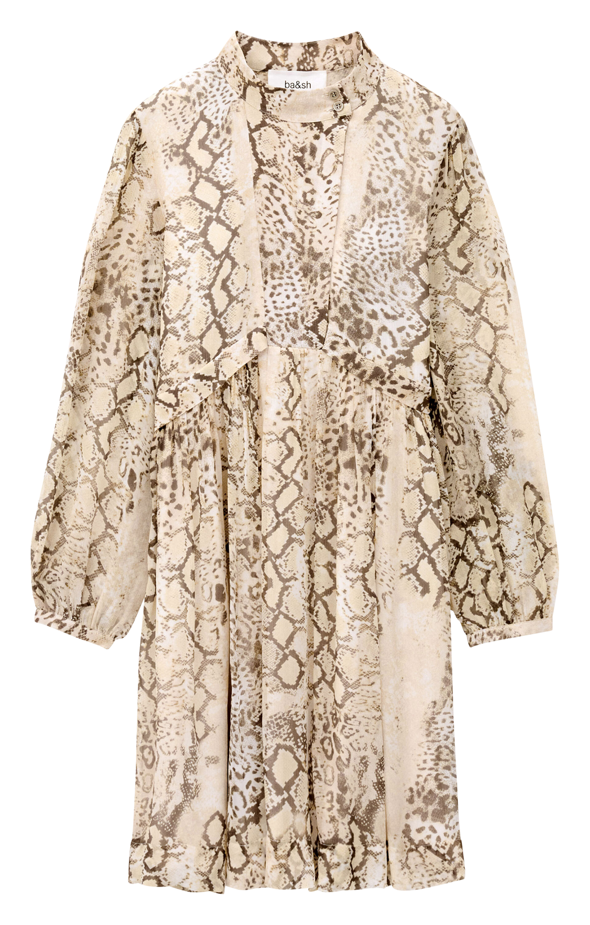 Robe midi col montant  BA&SH Beige