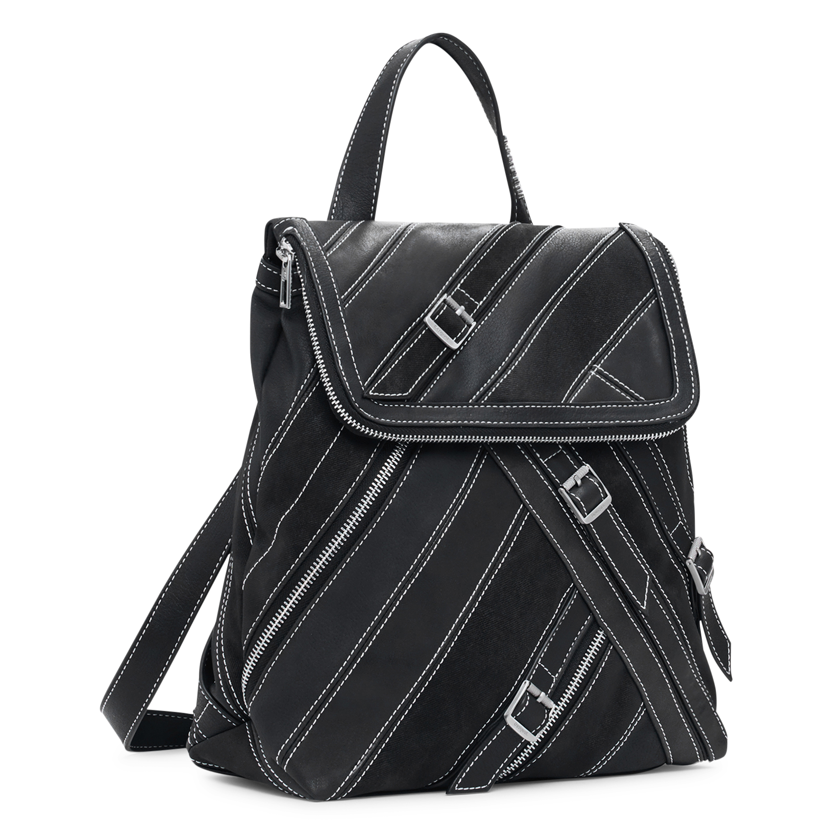 Lederrucksack DESIGUAL Schwarz