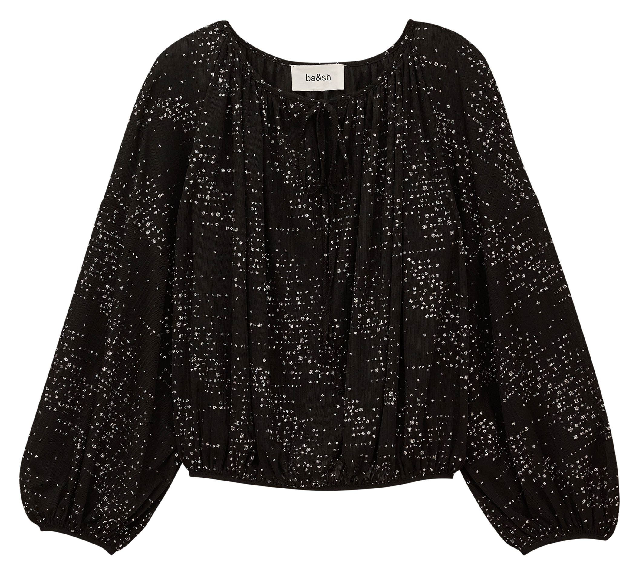 Ruime blouse met glanzend detail BA&SH Zwart