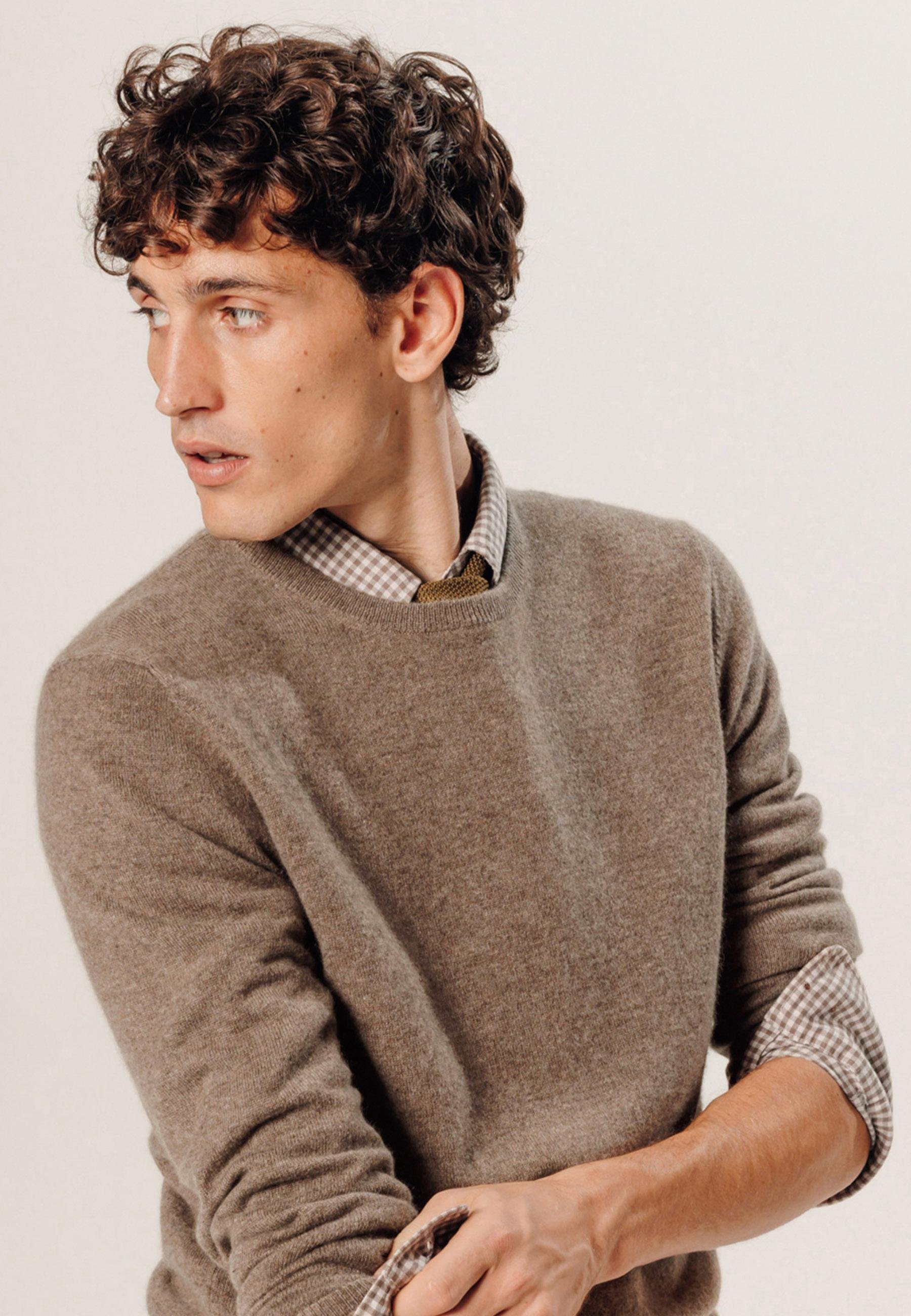 Pull col rond en cachemire RODIER Marron