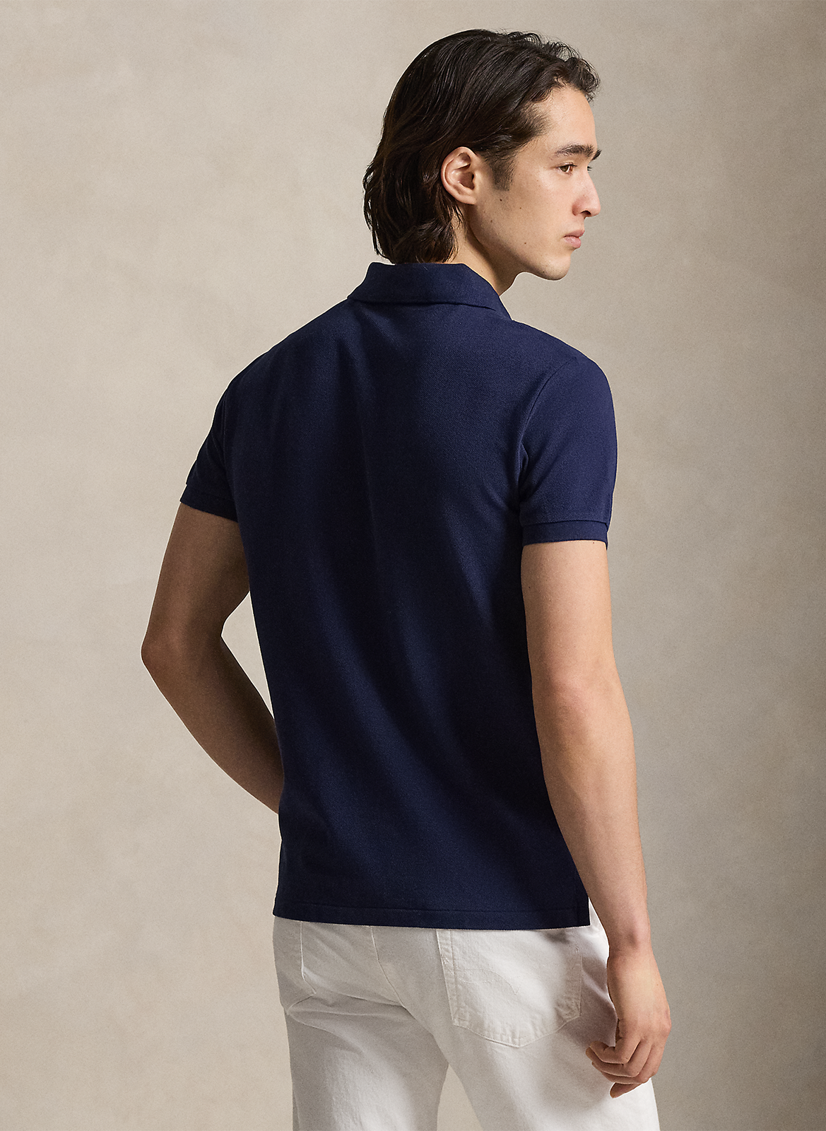 Custom-fit cotton polo shirt POLO RALPH LAUREN Blue