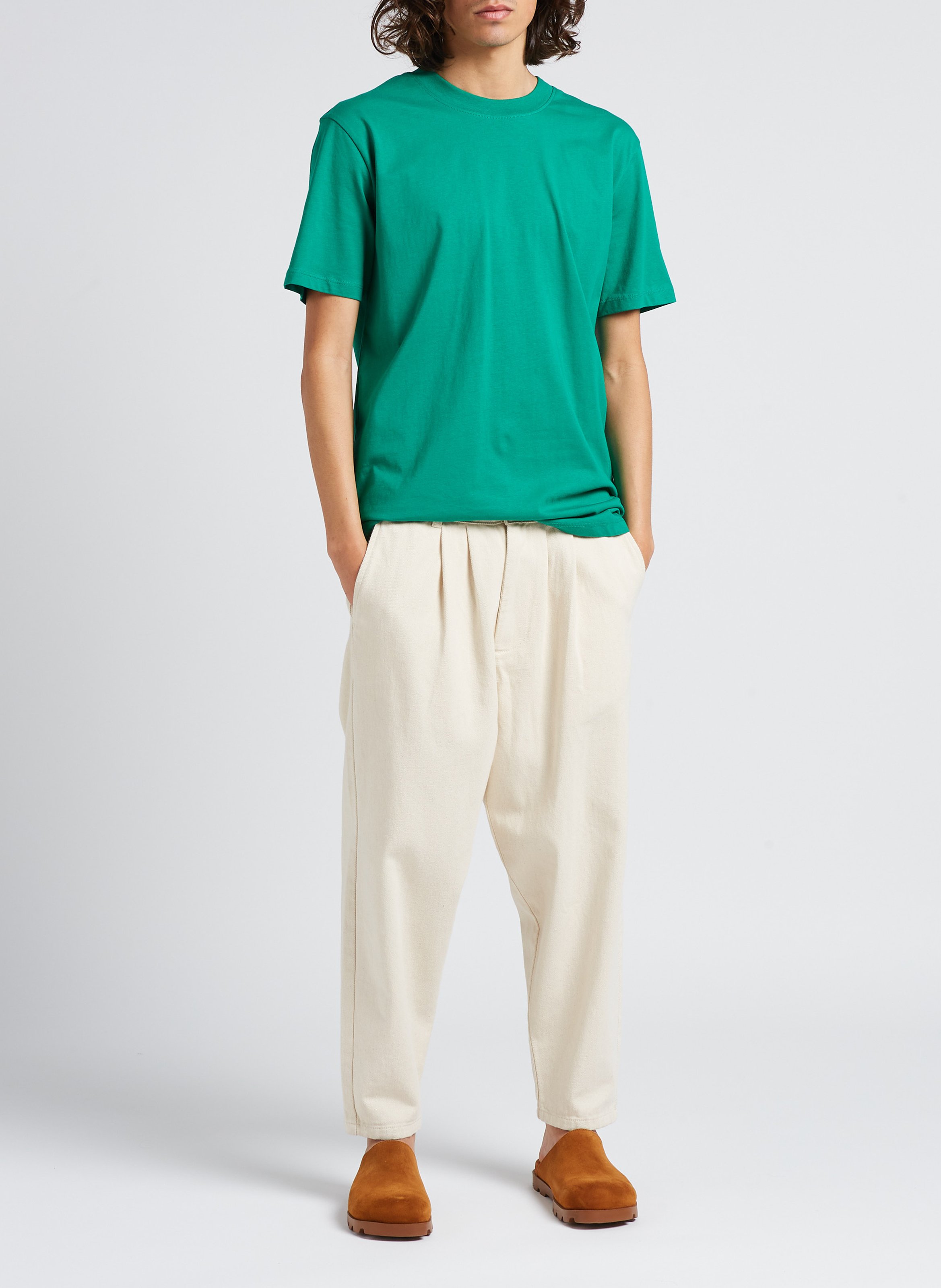 Regular-fit organic cotton T-shirt MINIMUM Green