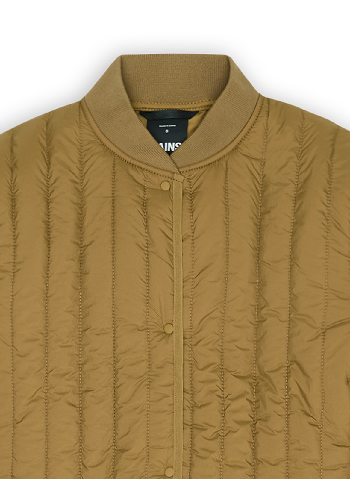 Veste droite col teddy matelassée RAINS Jaune