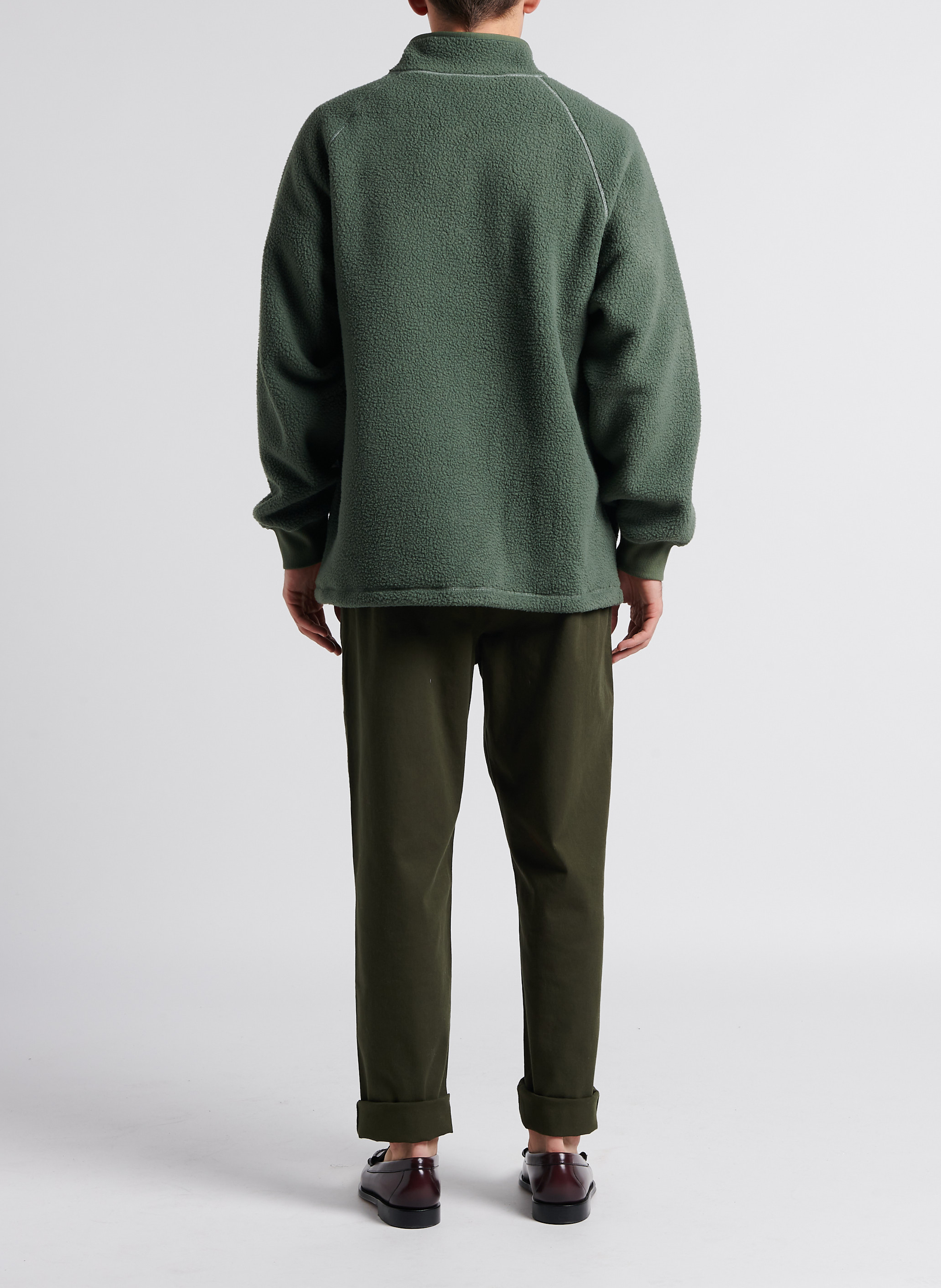 Pantalon droit en coton mélangé MINIMUM Vert