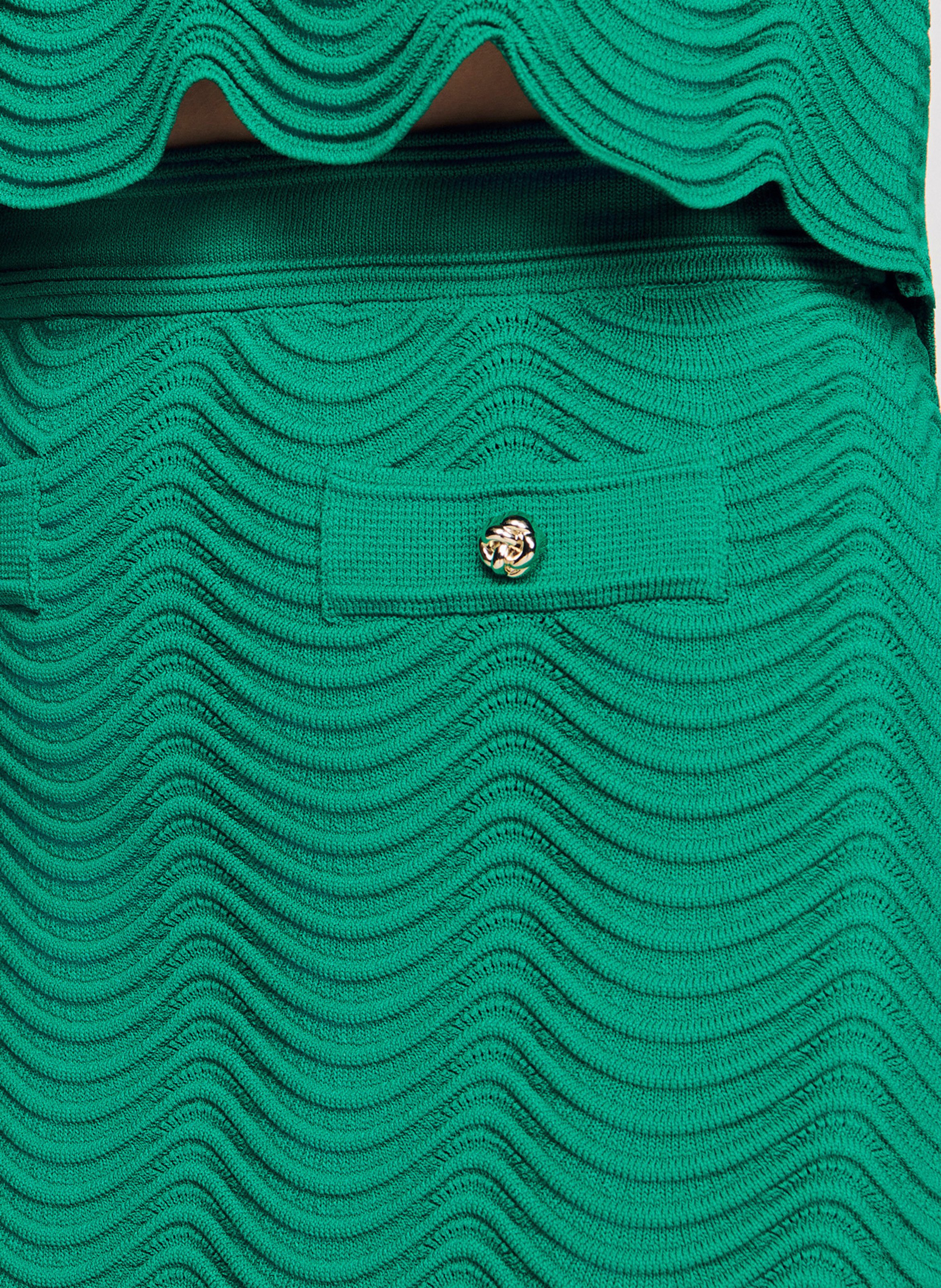 Dakota short jacquard skirt SANDRO Green