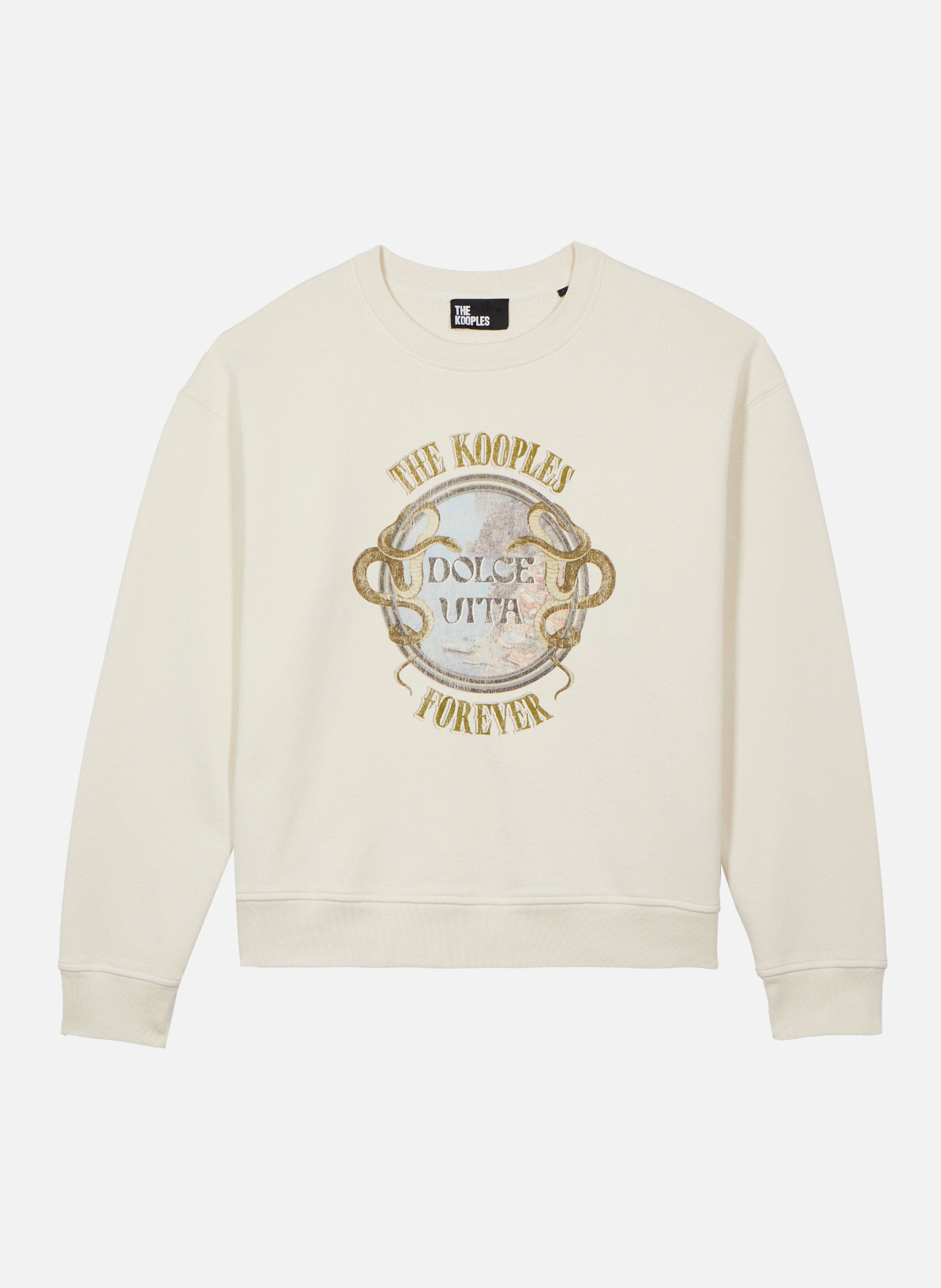 Sweatshirt with screen print THE KOOPLES Beige