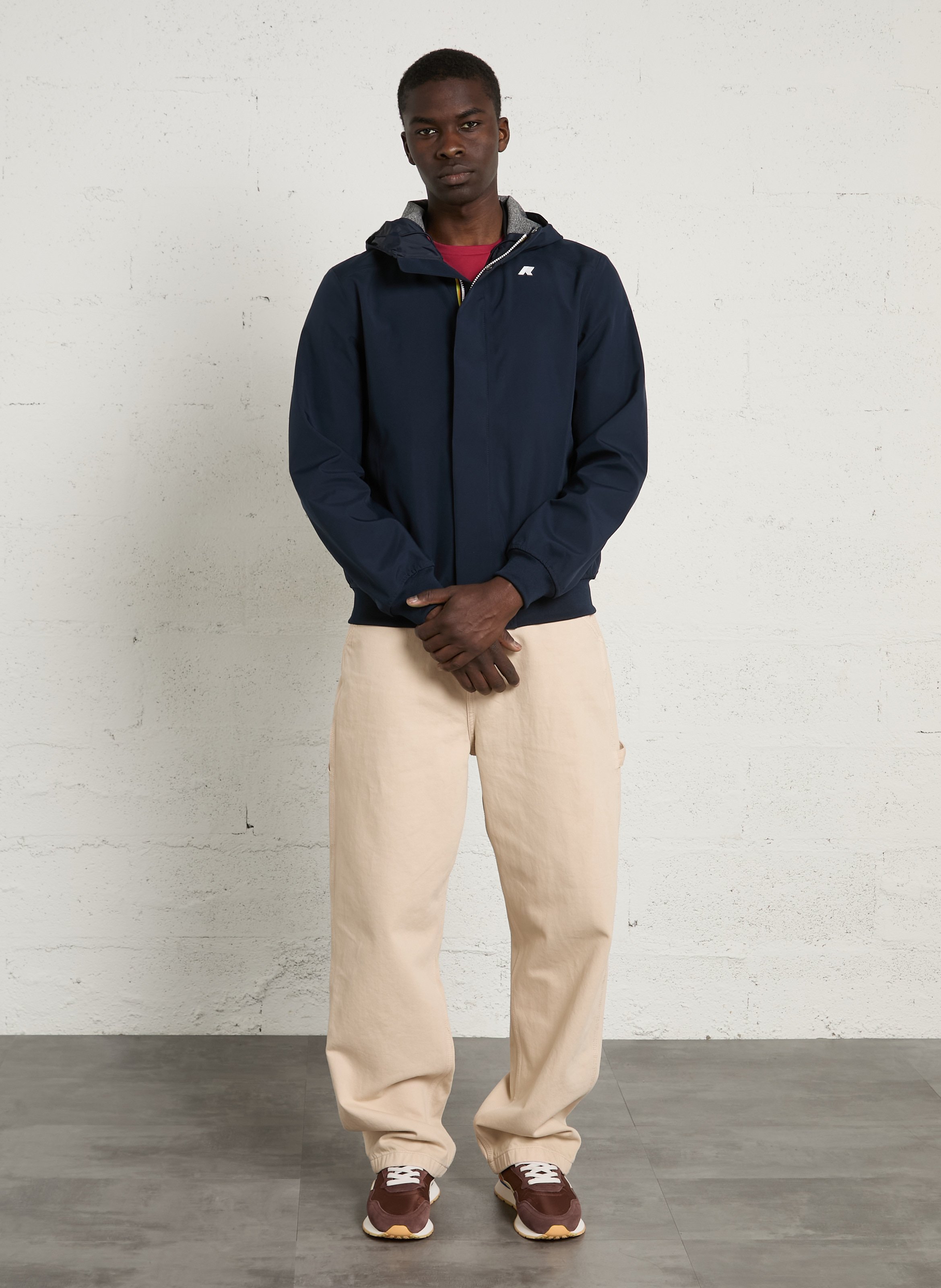 Imperméable droit col montant K-WAY Bleu