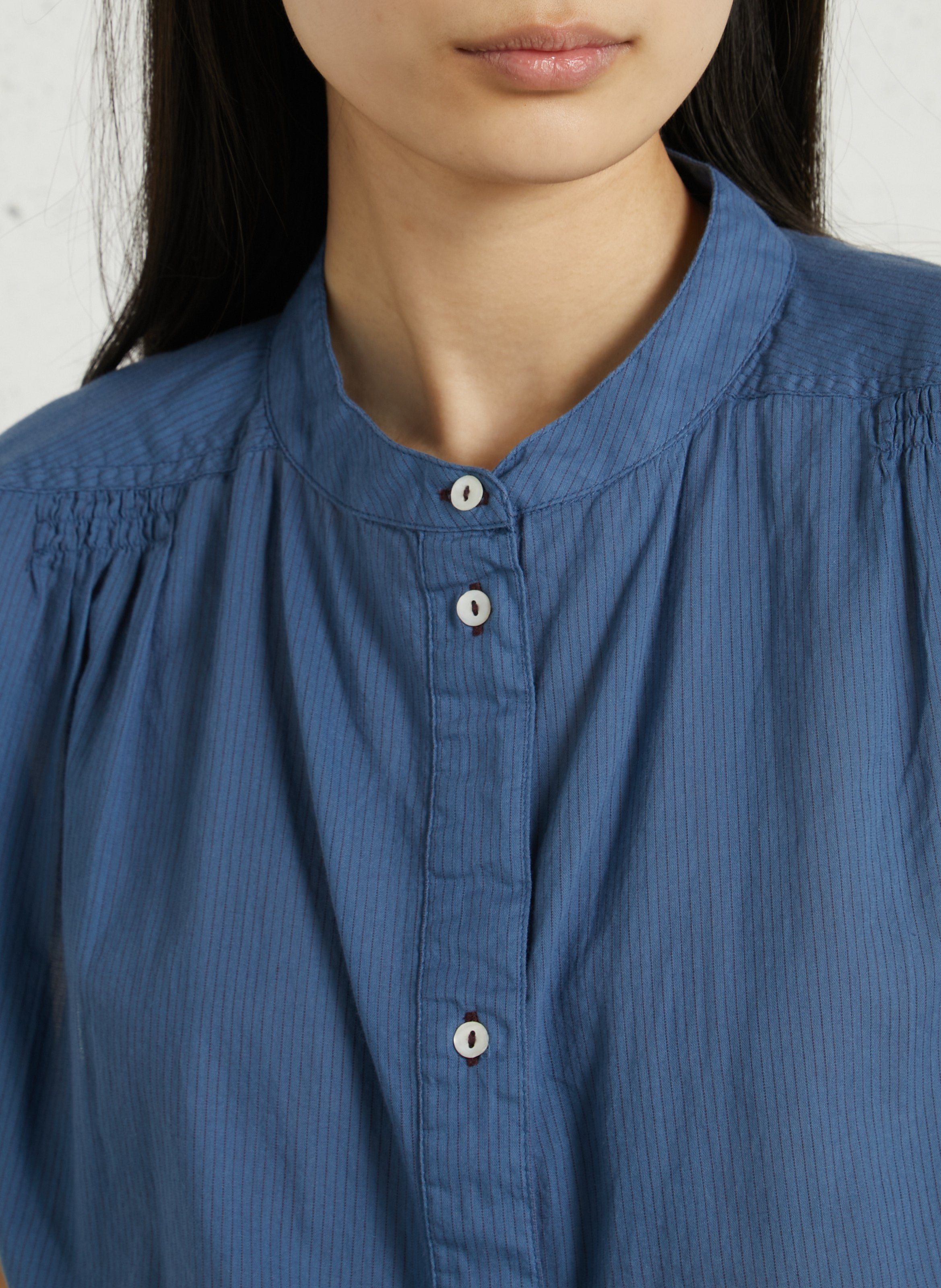 Round-neck striped shirt HOD PARIS Blue
