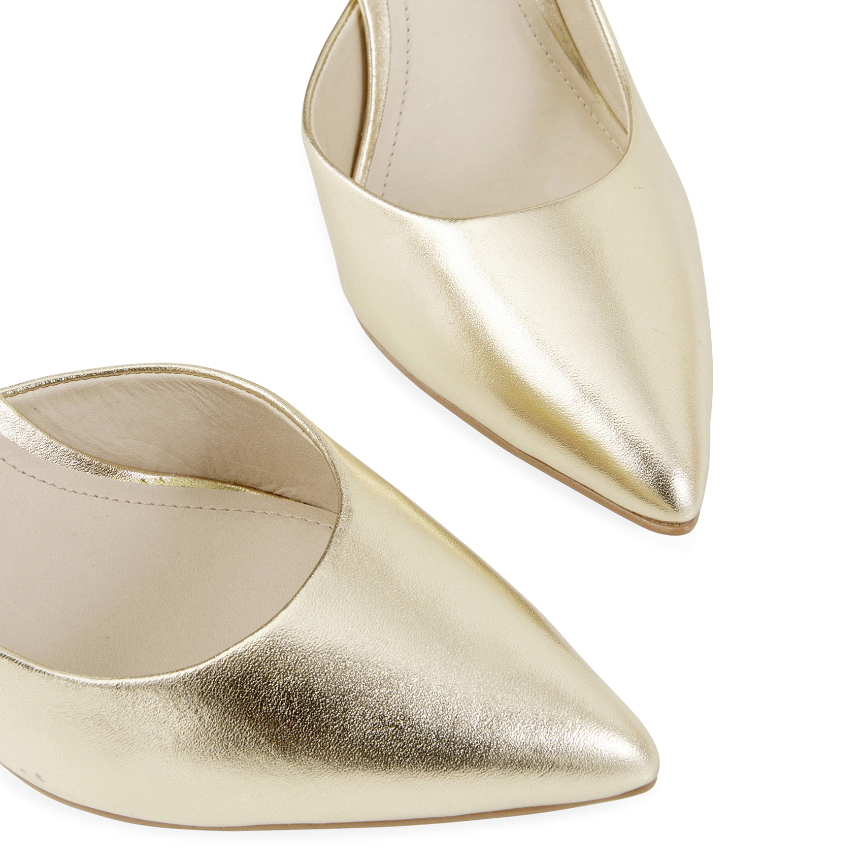 Escarpins en cuir métallisé COSMOPARIS Doré