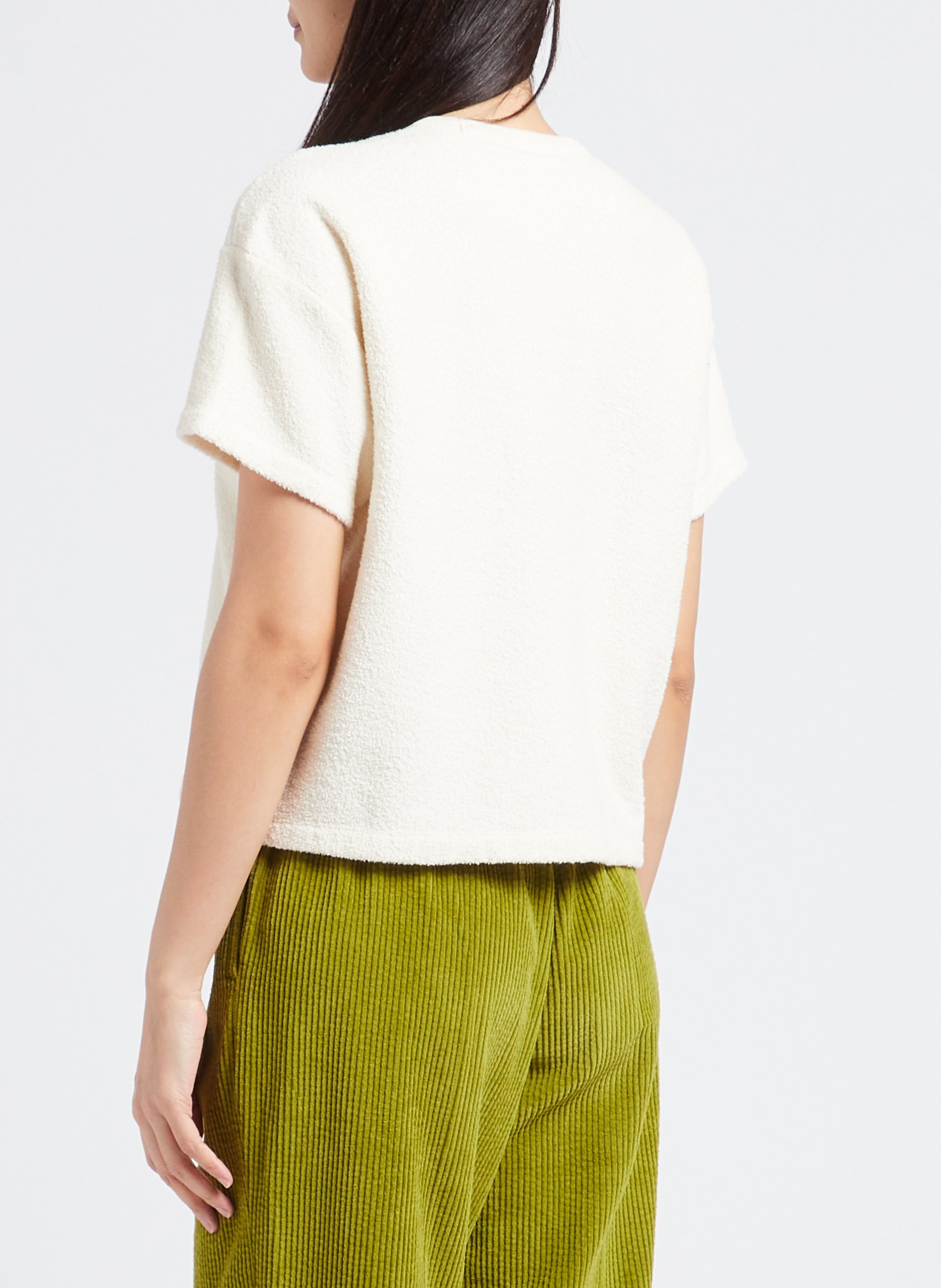 Loose-fit round-neck organic cotton T-shirt AMERICAN VINTAGE Beige