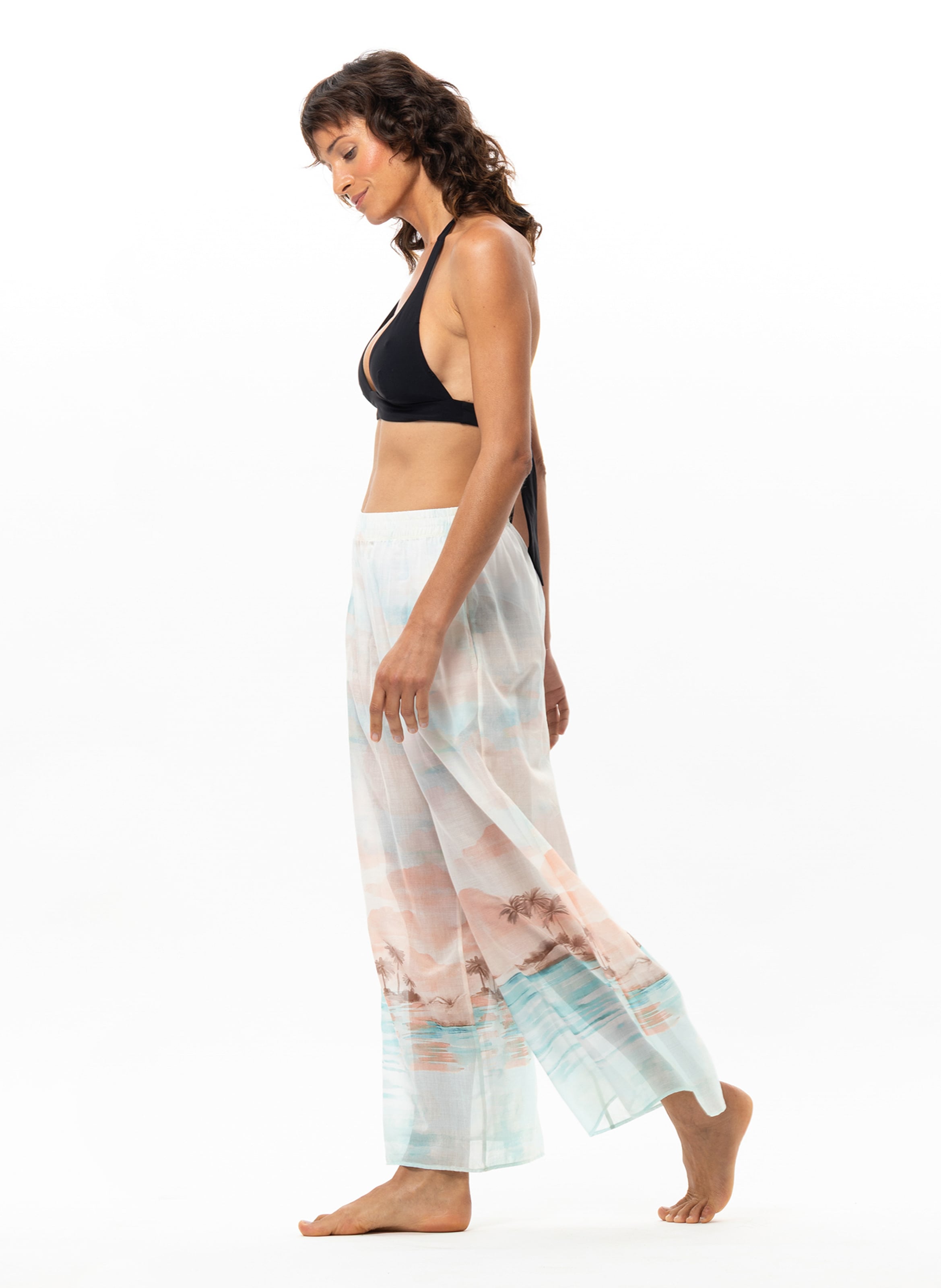 Pantalon en voile de coton LE CHAT Multicolore