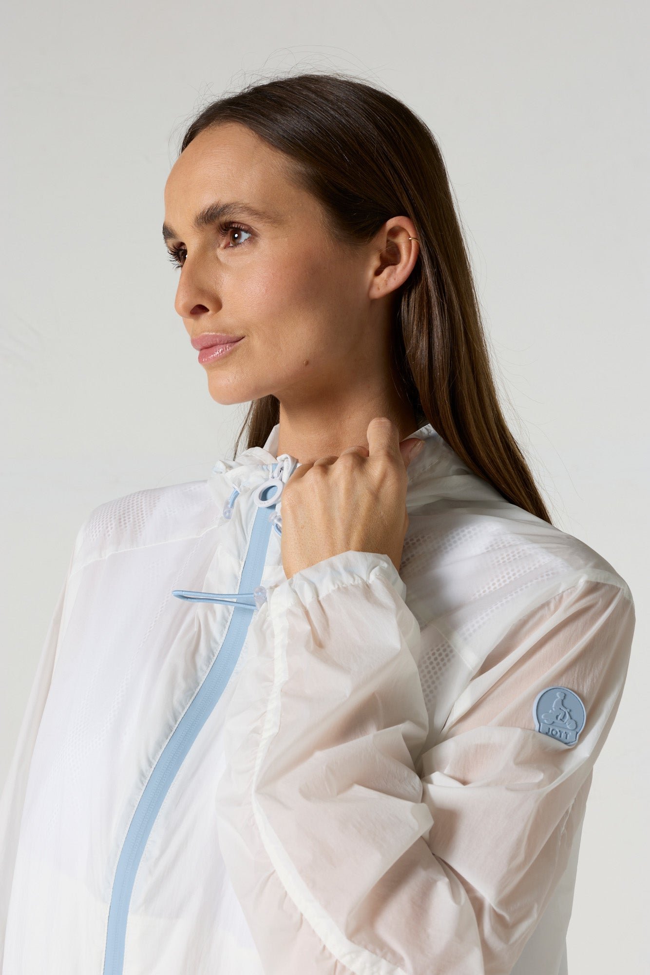 Ally Short Packable Windbreaker JOTT White