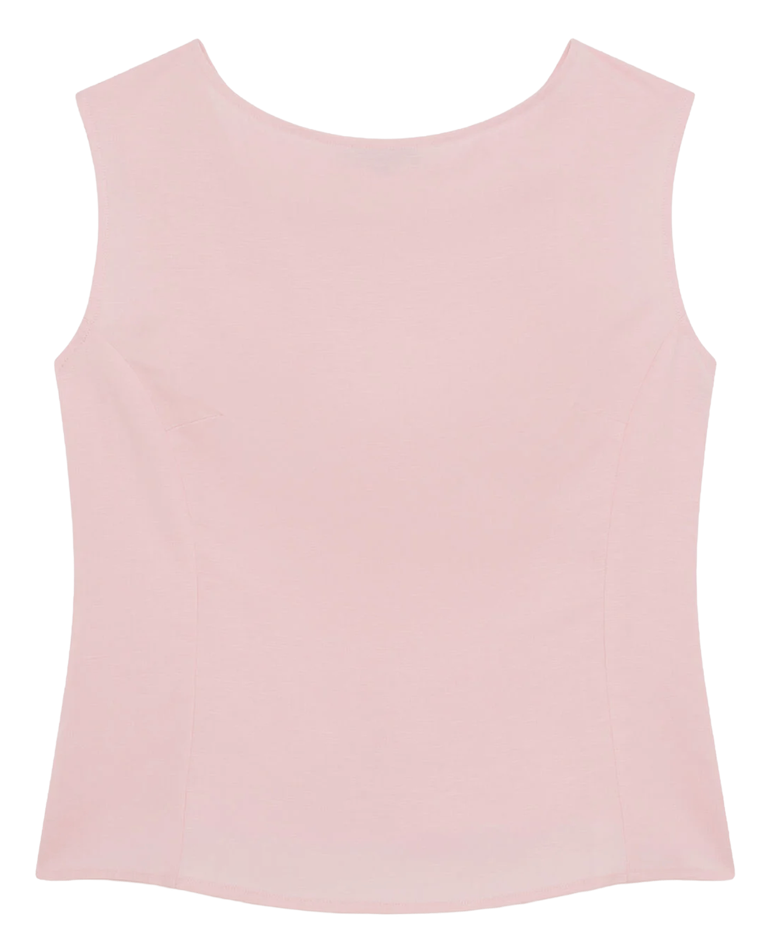 Top ajusté en lin mélangé CAROLL Rose