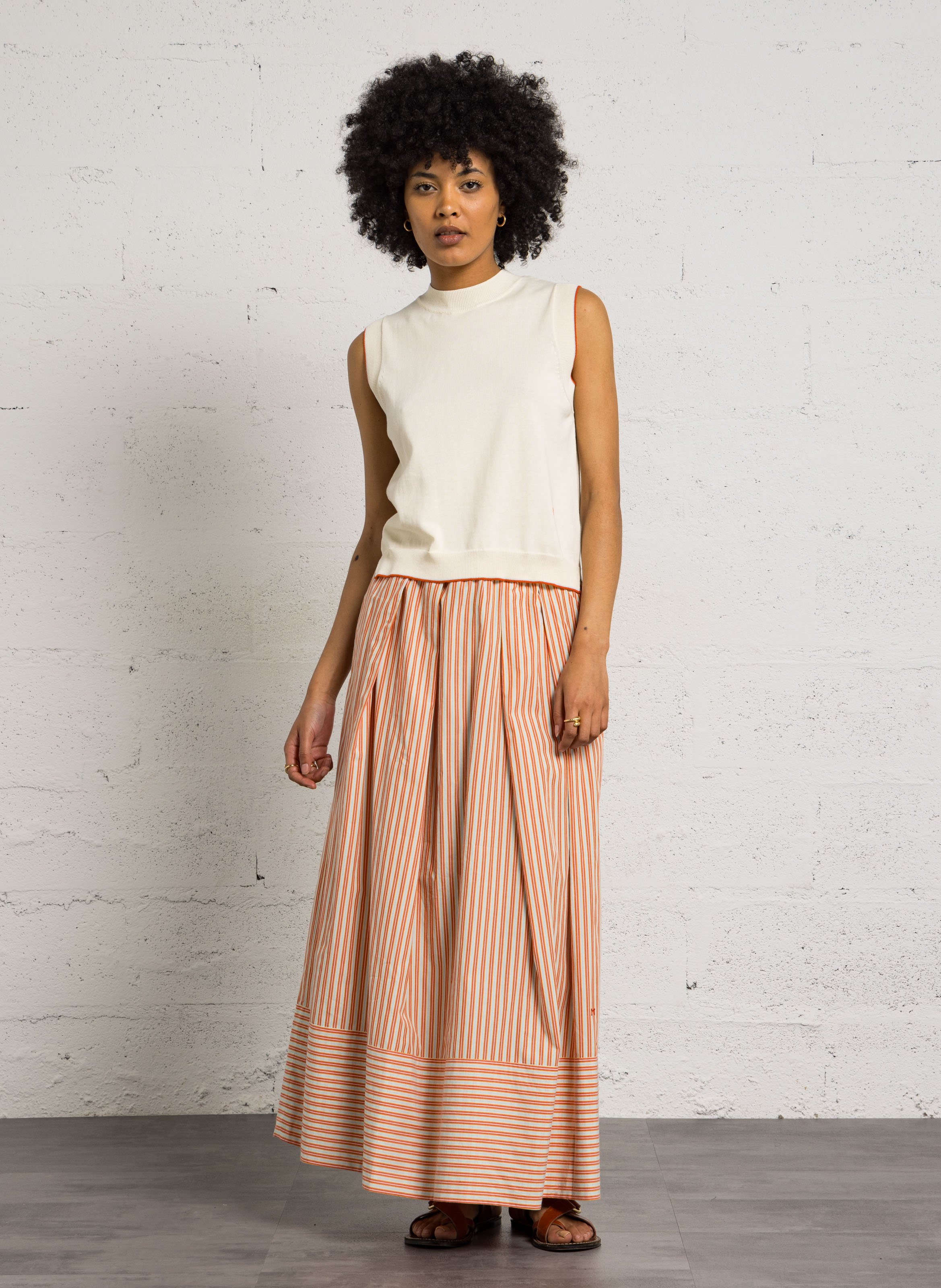 Pull col rond en coton MOISMONT Beige