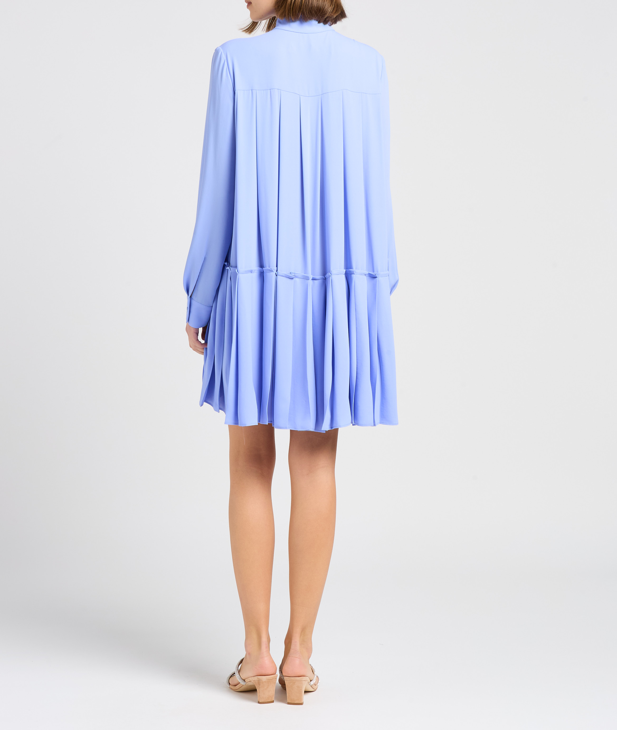 Loose short dress with high neck MARGAUX LONNBERG Purple