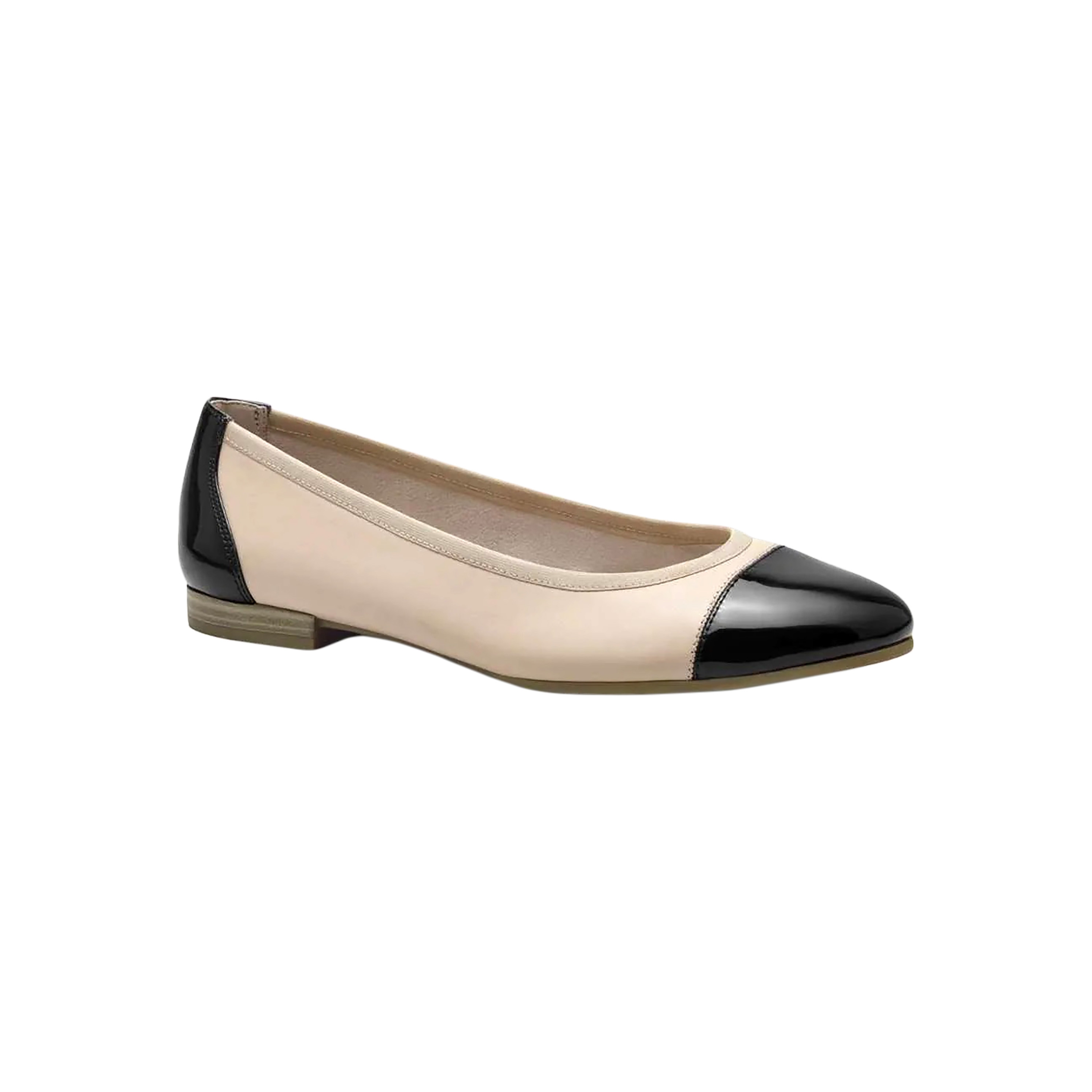 Leather ballet pumps TAMARIS Beige