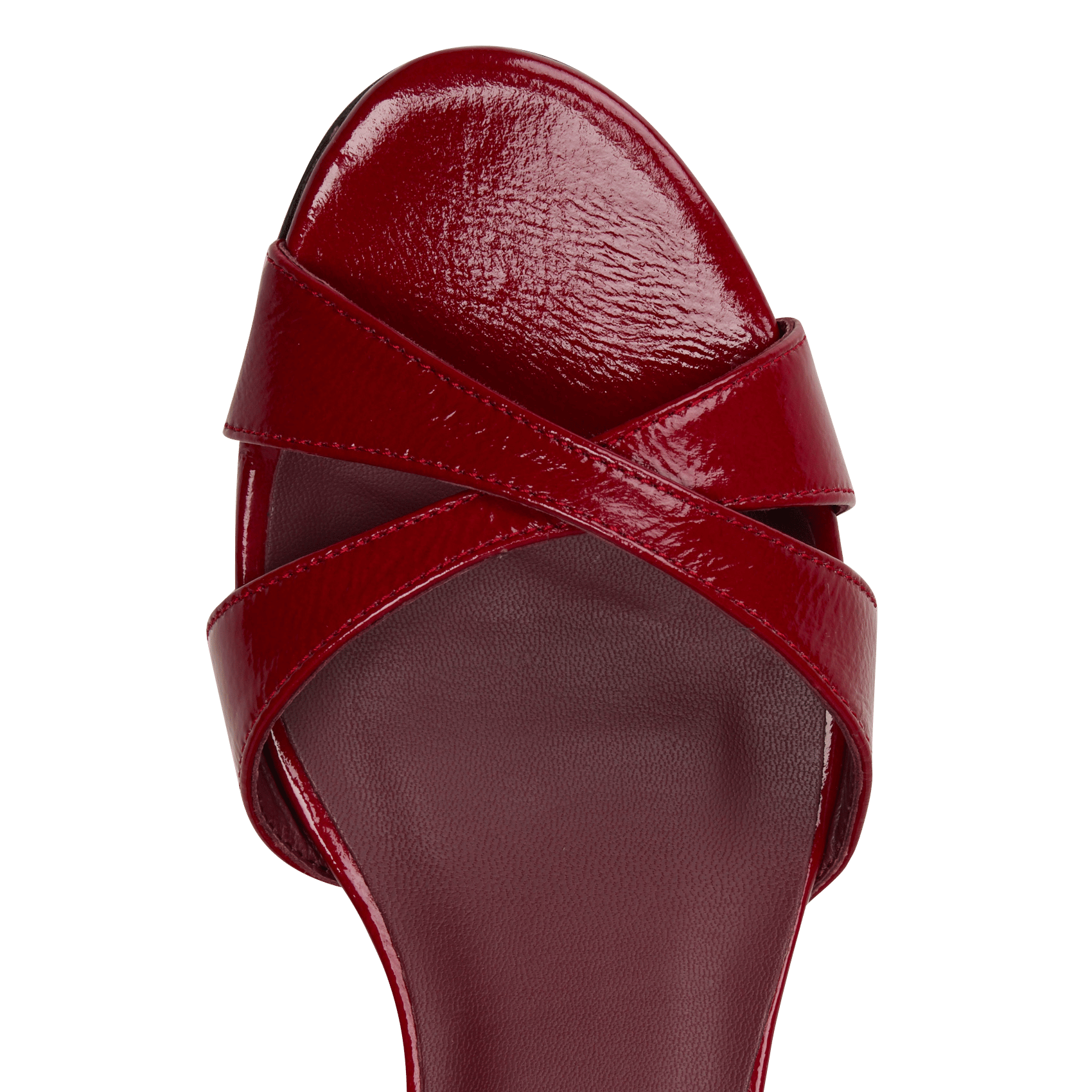Lakleren sandalen met hak RIVECOUR Rood