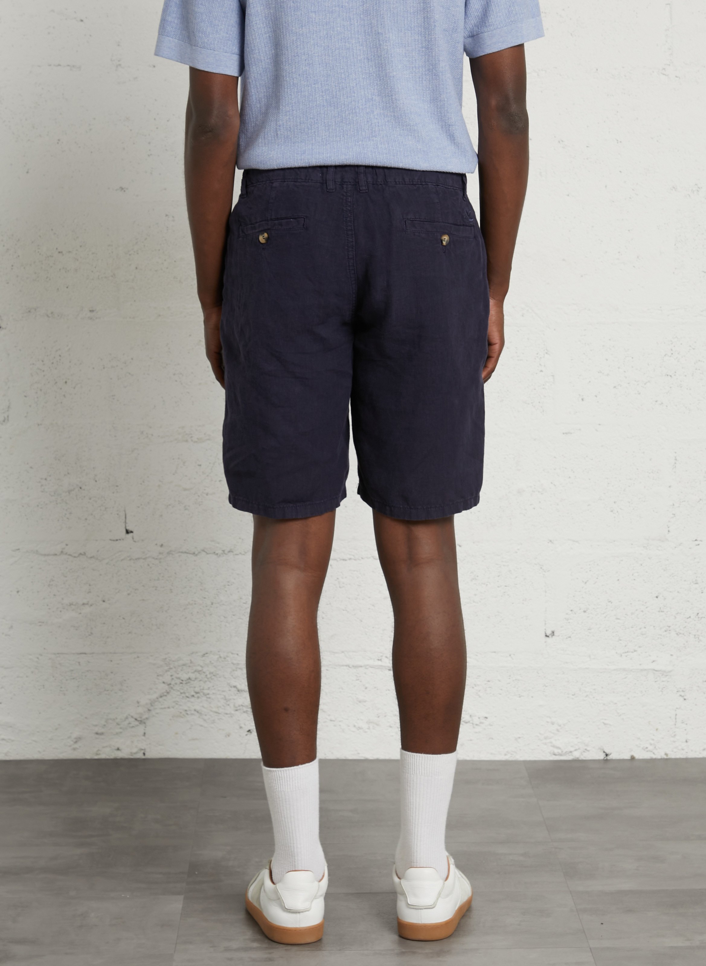 Recht, linnen short CHEVIGNON Blauw