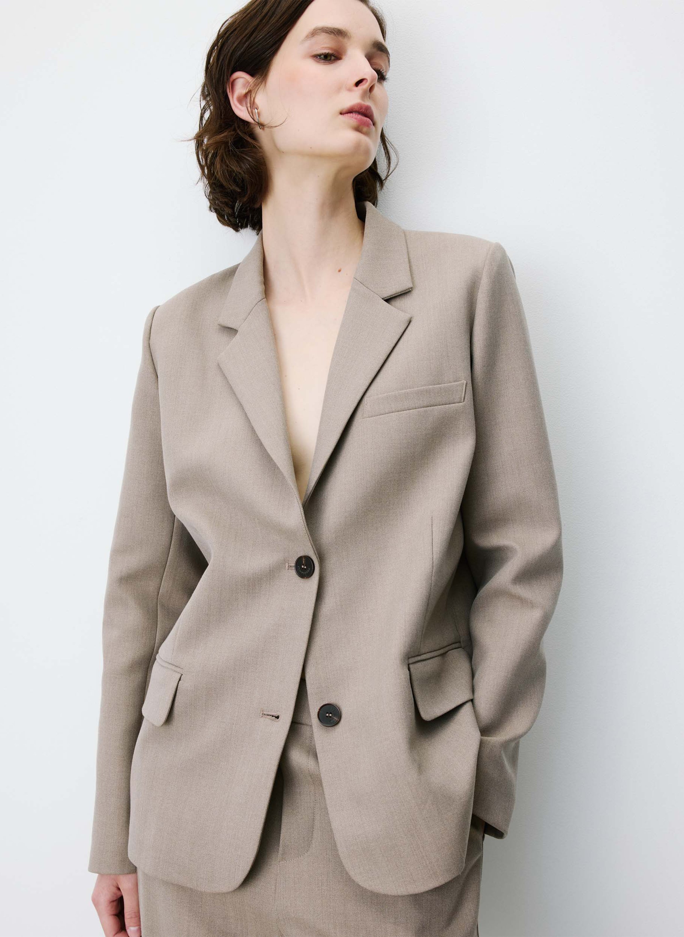 Straight suit jacket GRACE ET MILA Beige